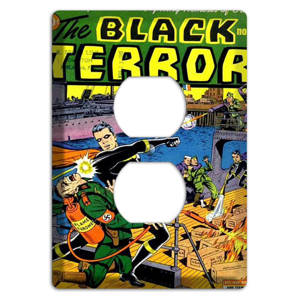 The Flame Thrower Vintage Comics Duplex Outlet Wallplate