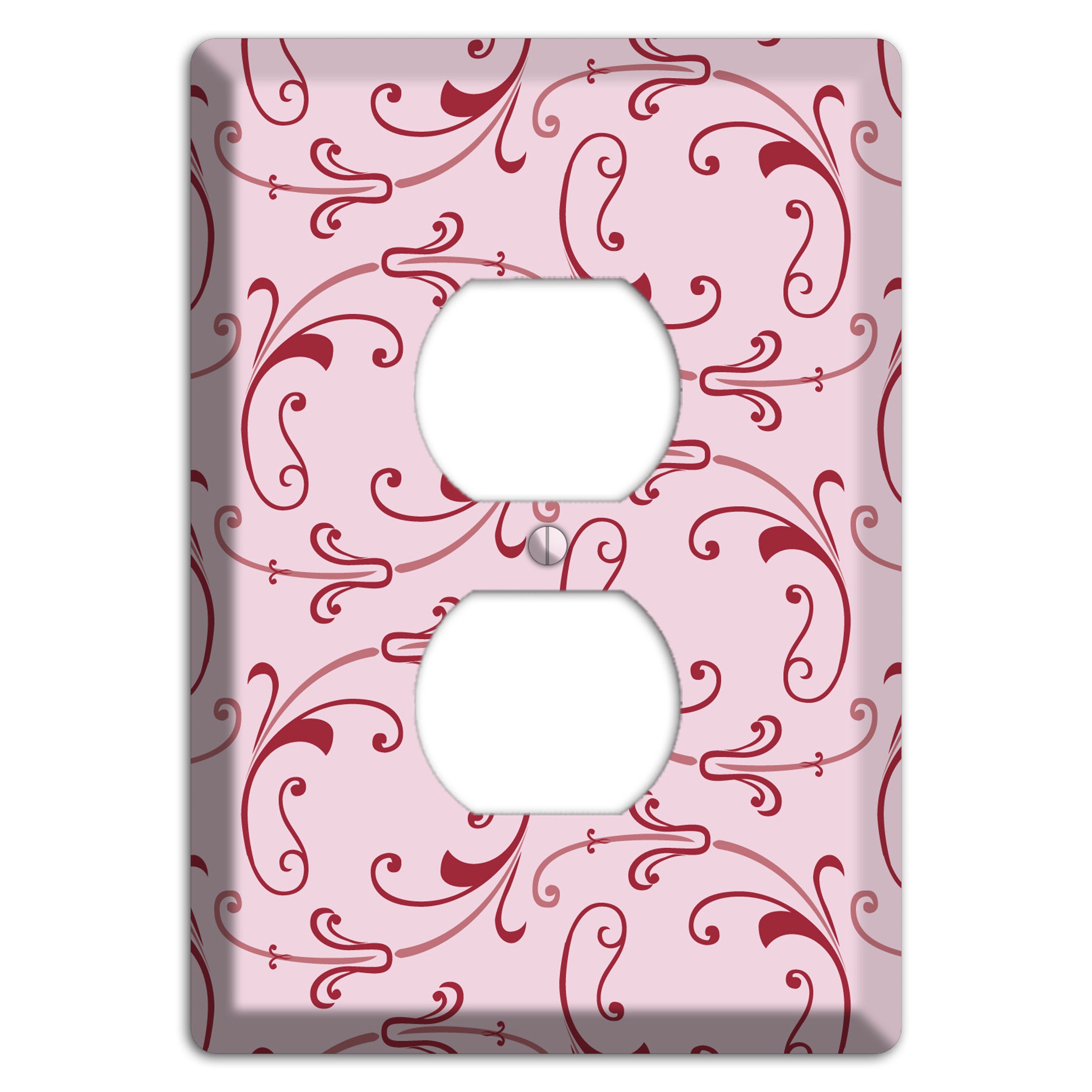 Pink Victorian Sprig Duplex Outlet Wallplate