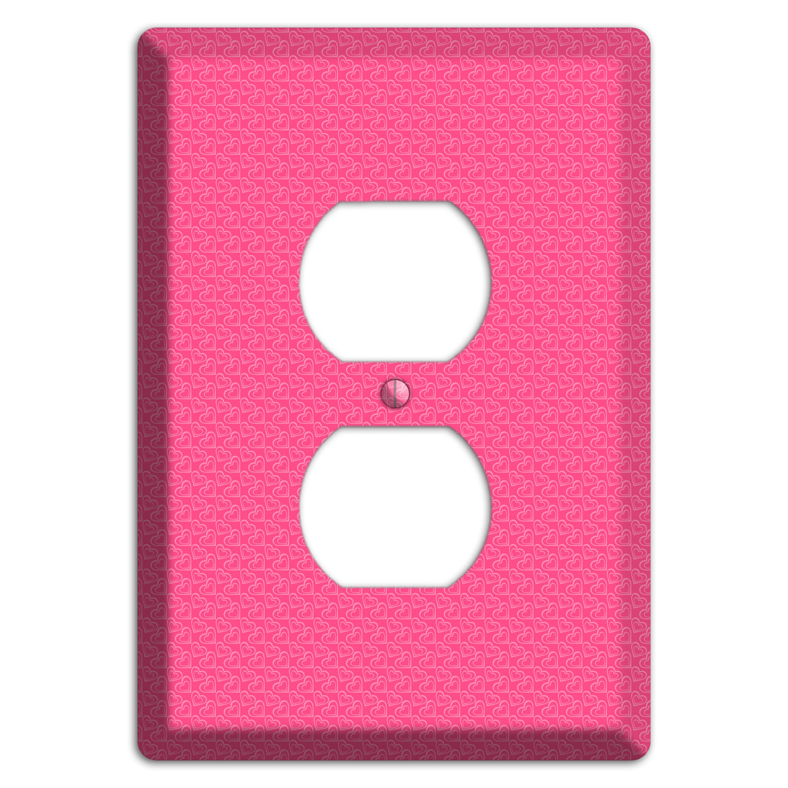 Tiny Pink Hearts Duplex Outlet Wallplate