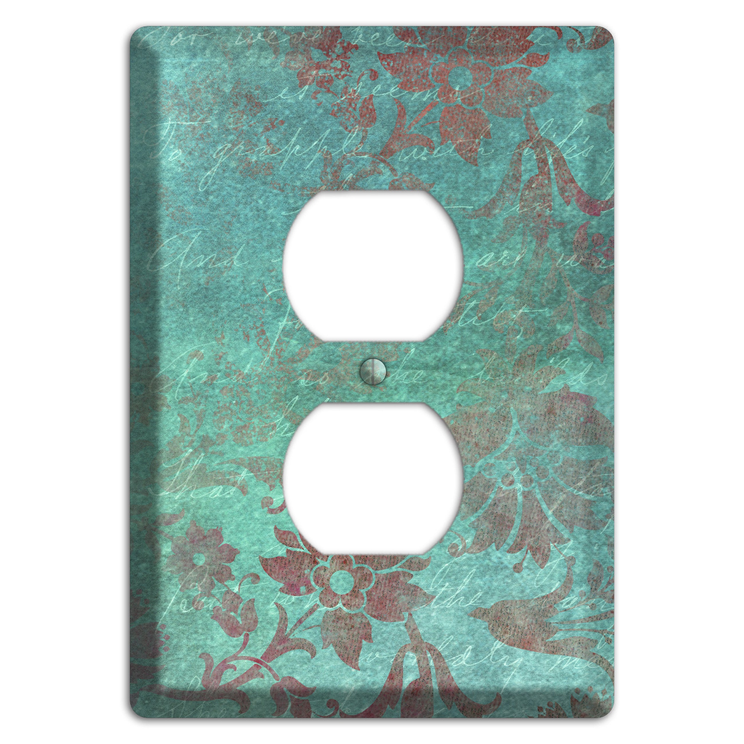 Sea Nymph Whimsical Damask Duplex Outlet Wallplate