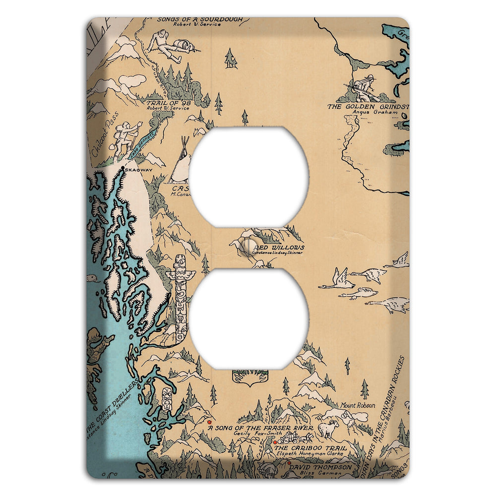 Map of Canada Duplex Outlet Wallplate