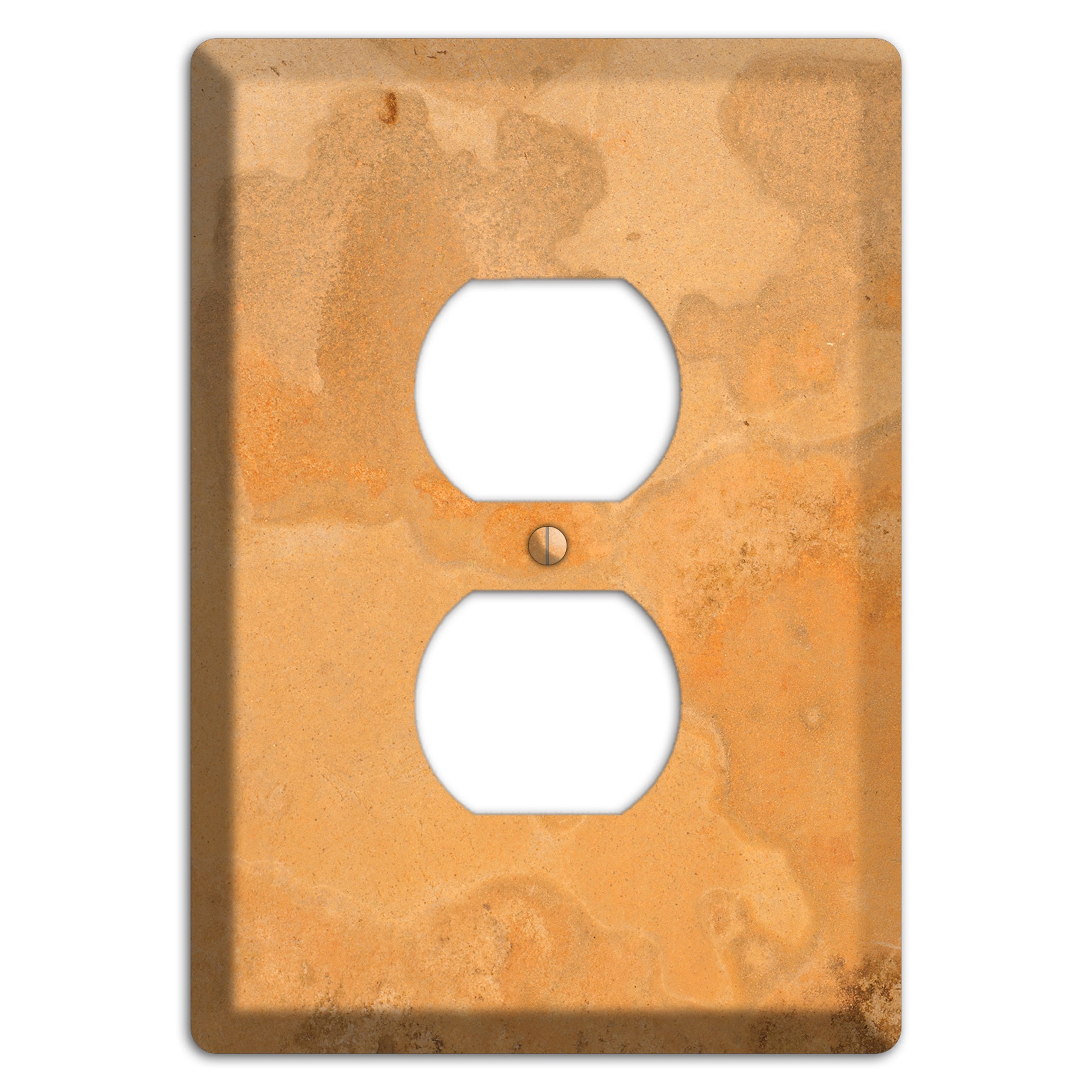 Tan Concrete Duplex Outlet Wallplate