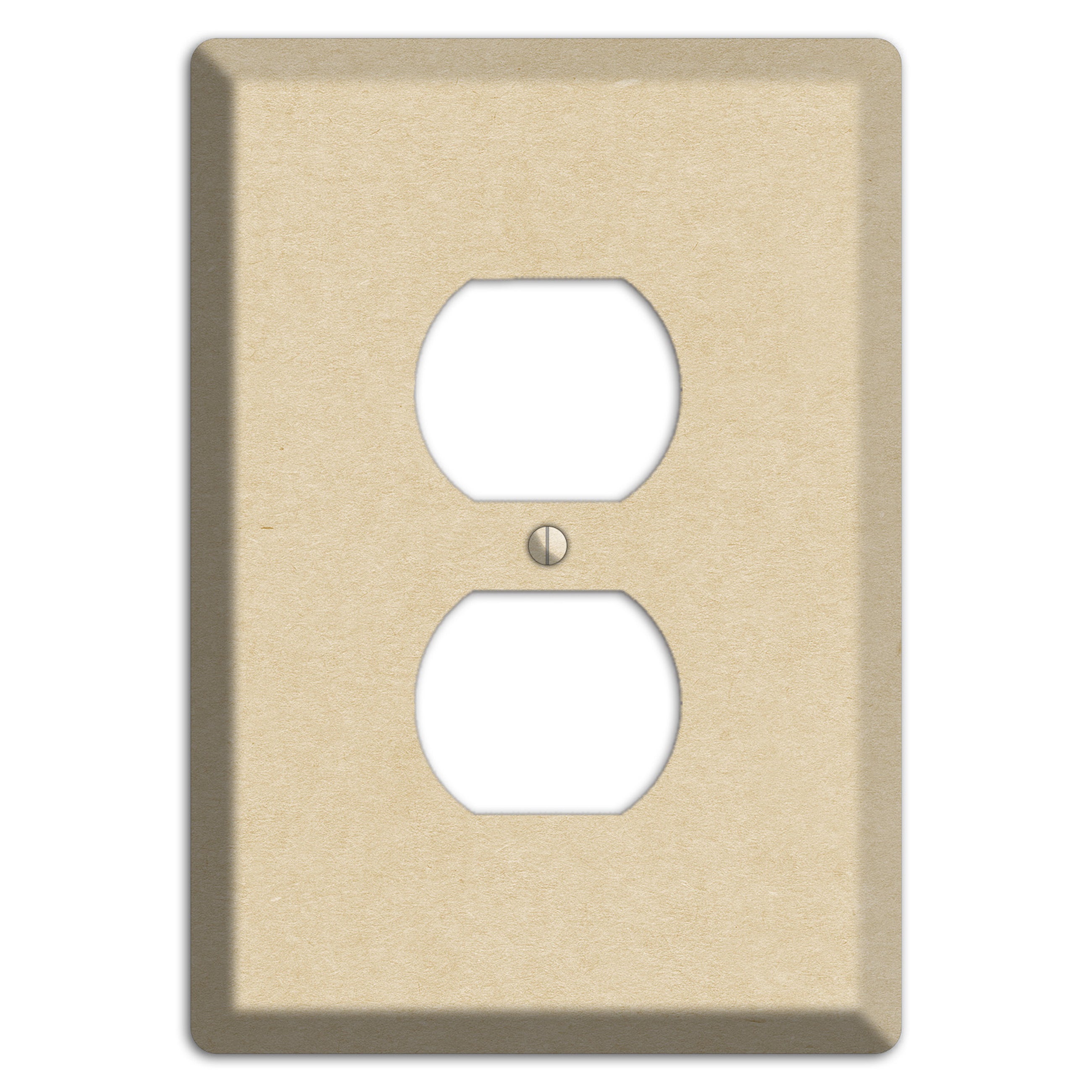 Double Pearl Lusta Kraft Duplex Outlet Wallplate