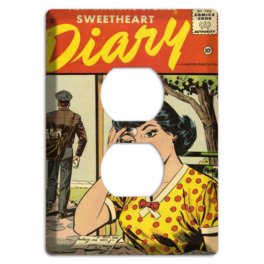 Diary Vintage Comics Duplex Outlet Wallplate