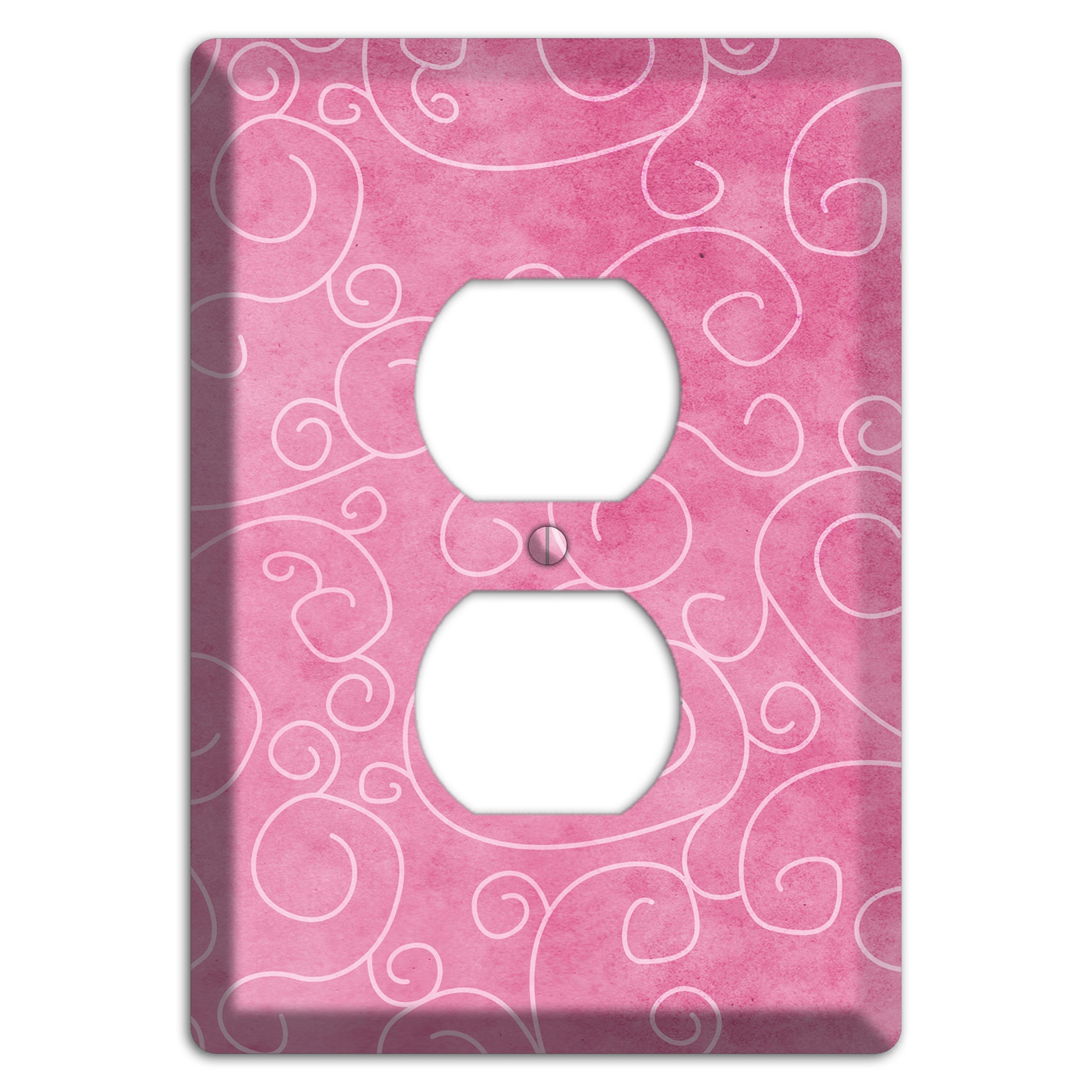 Kobi Pink Texture Duplex Outlet Wallplate