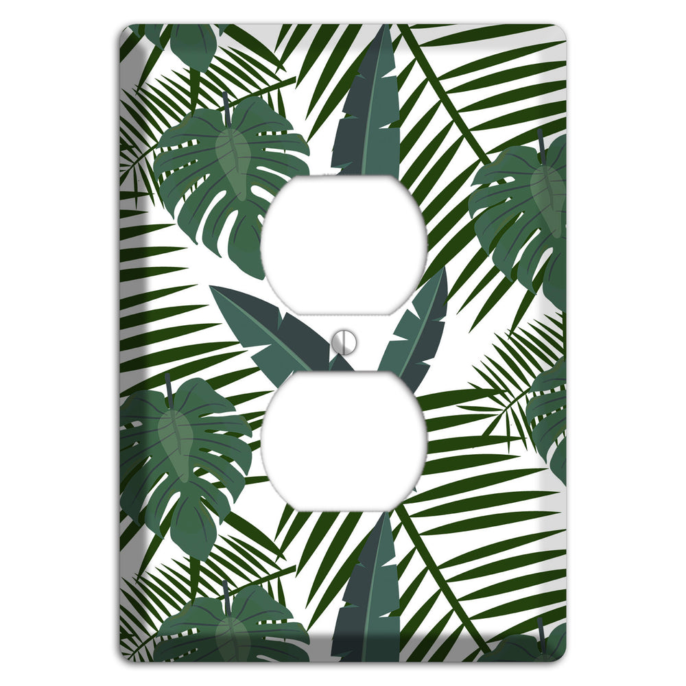 Leaves Style FF Duplex Outlet Wallplate