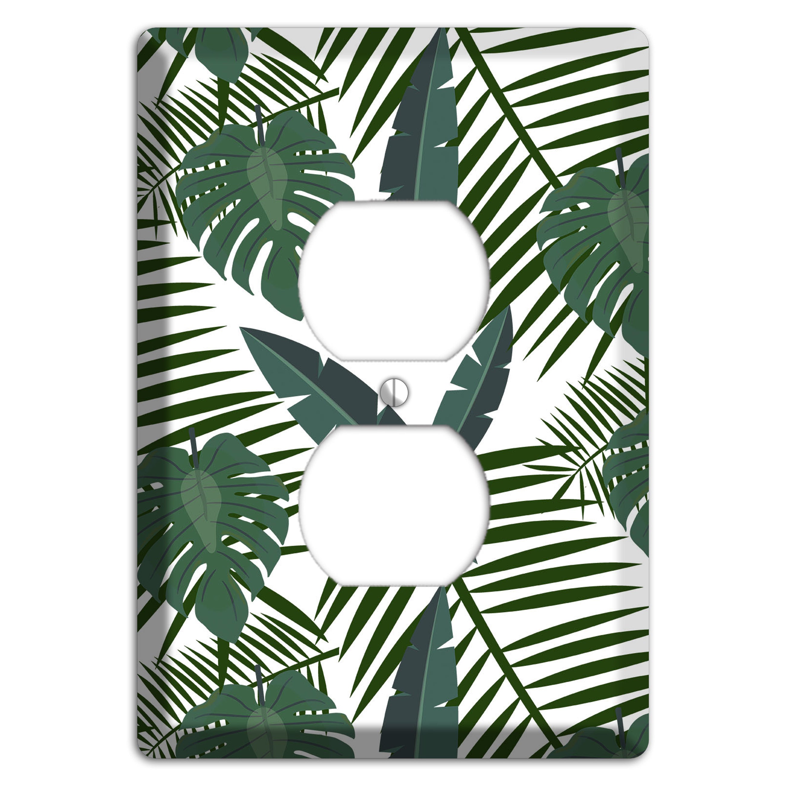 Leaves Style FF Duplex Outlet Wallplate