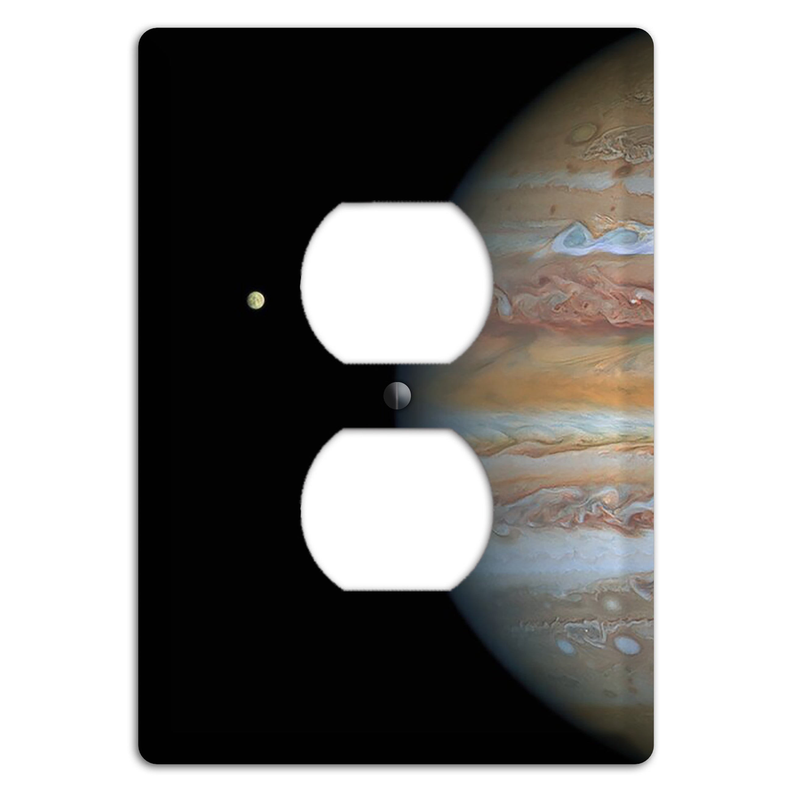 Hubble's View of Jupiter and Europa Duplex Outlet Wallplate