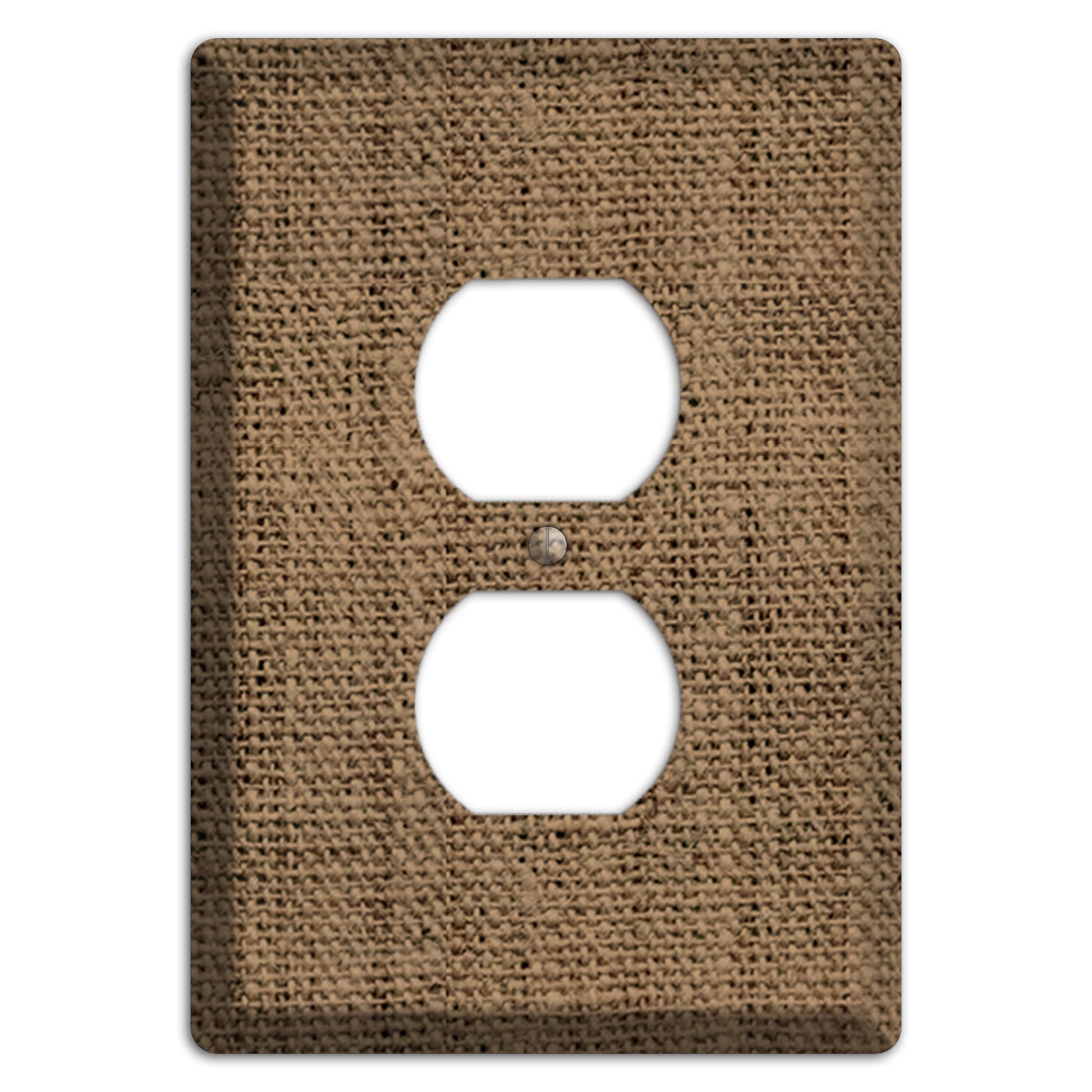 Shadow Burlap Duplex Outlet Wallplate