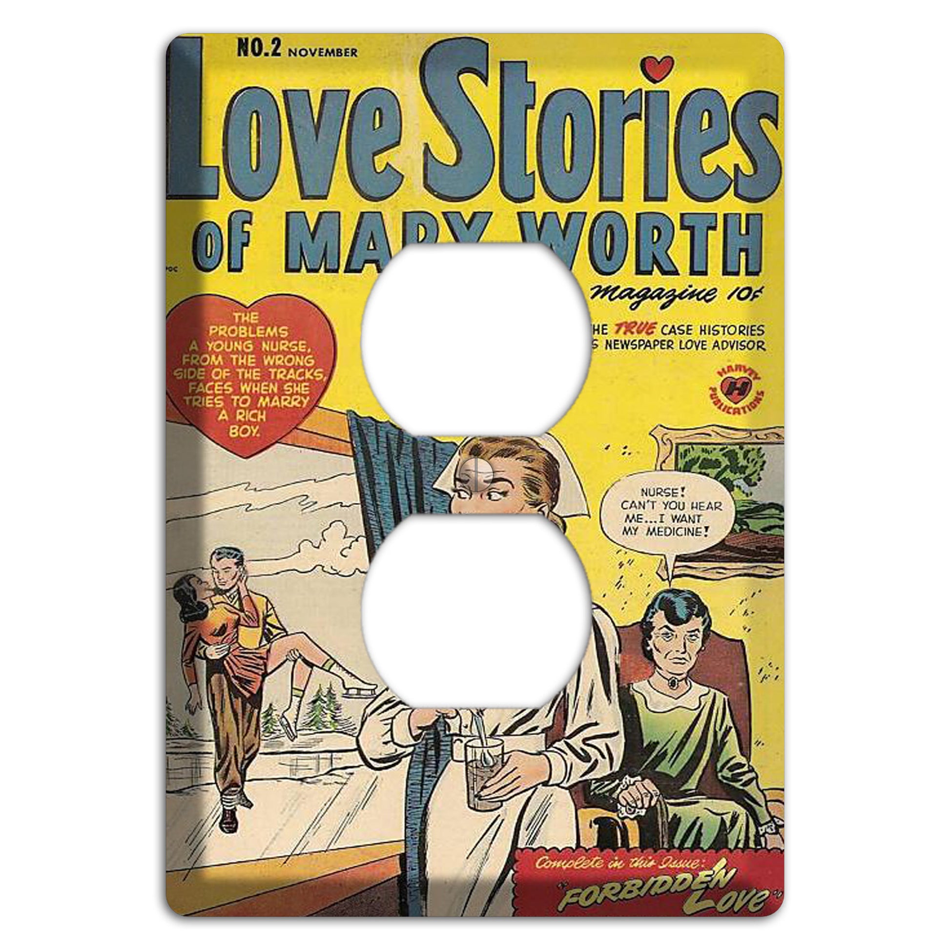 Mary Worth Vintage Comics Duplex Outlet Wallplate