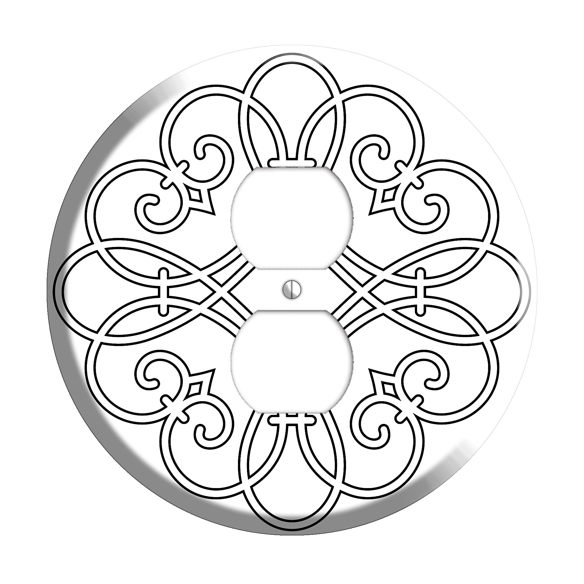 Iron Mandala G Duplex Outlet Wallplate