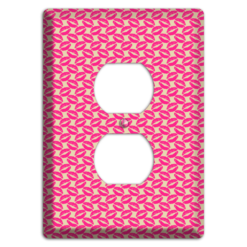 Pink Kisses Duplex Outlet Wallplate