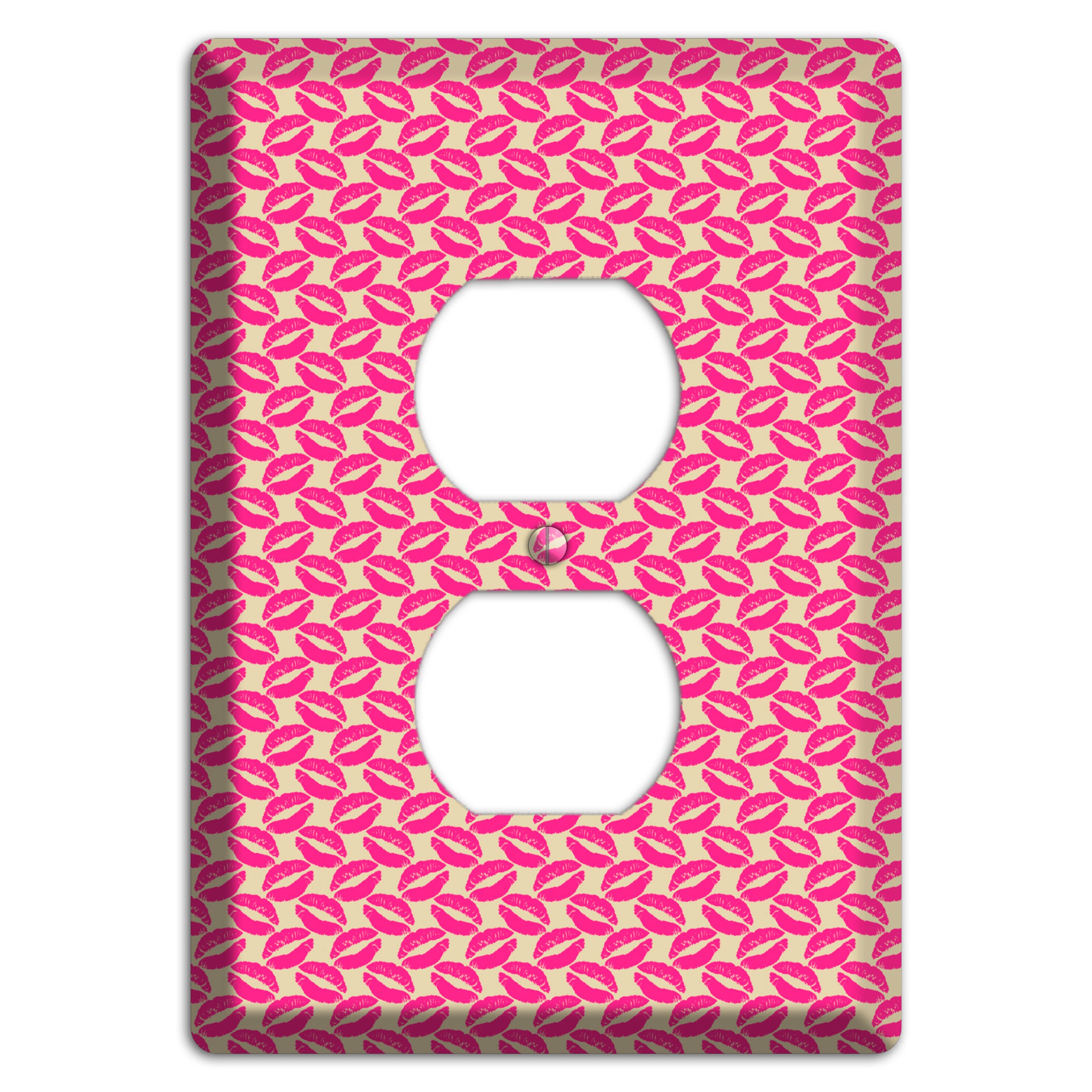 Pink Kisses Duplex Outlet Wallplate