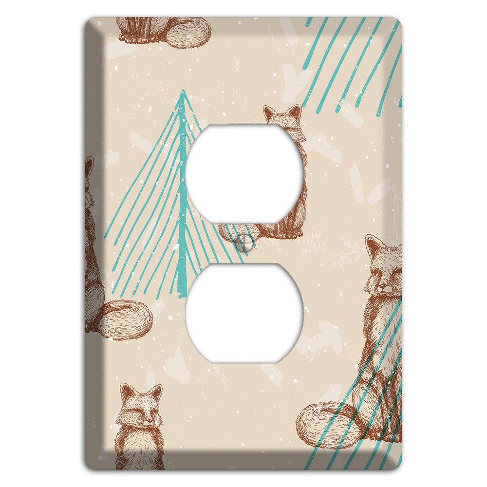 Wildlife Fox Duplex Outlet Wallplate