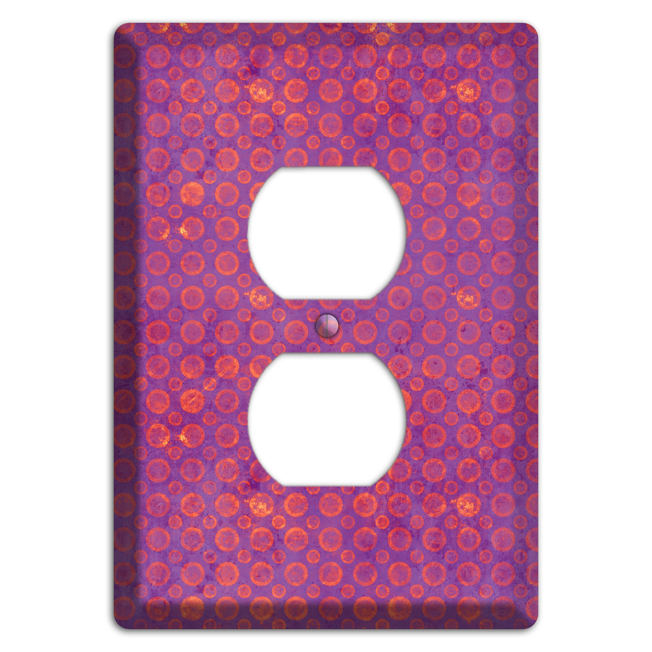 Purple and Pink Circles Duplex Outlet Wallplate