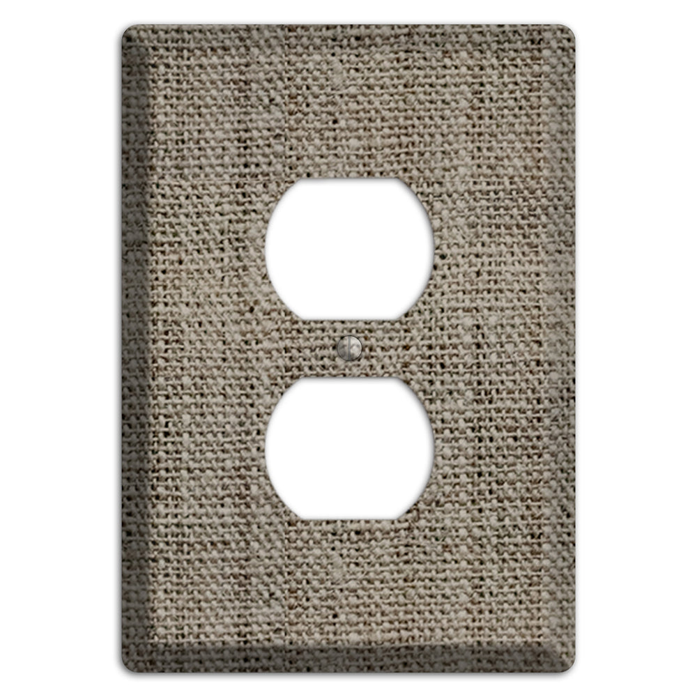 Makara Burlap Duplex Outlet Wallplate