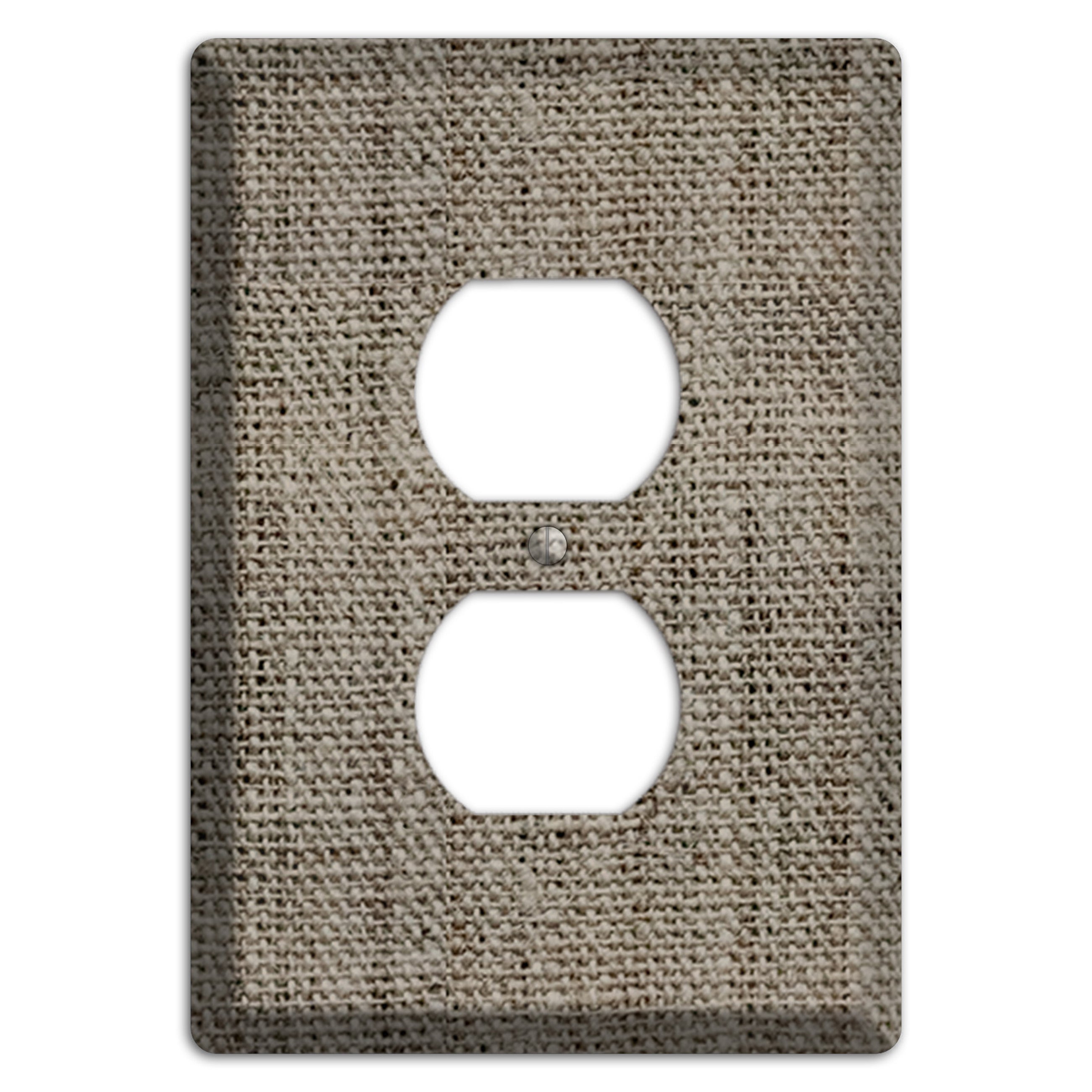 Makara Burlap Duplex Outlet Wallplate