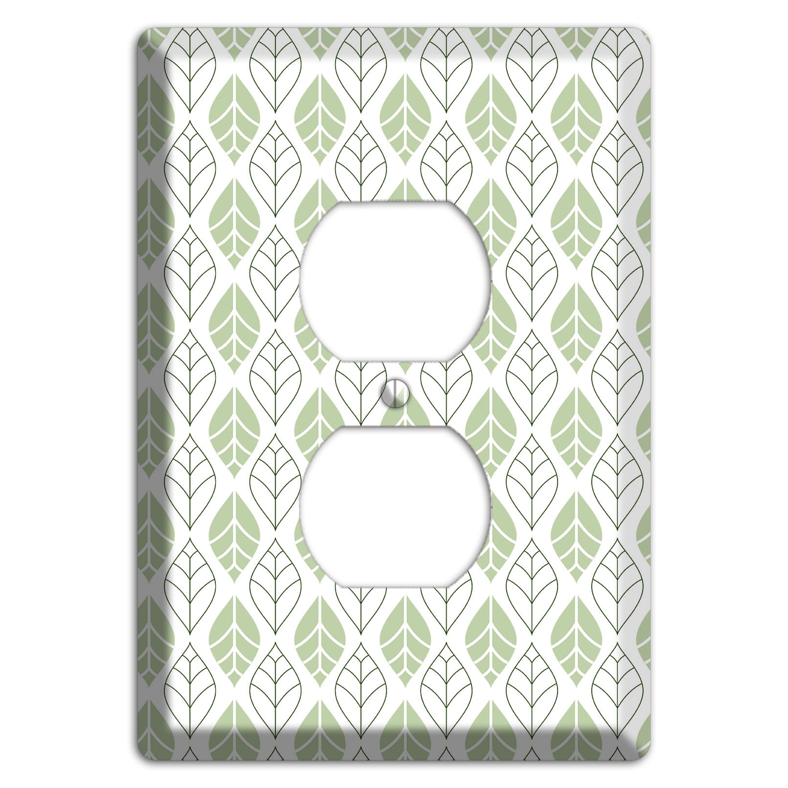 Leaves Style W Duplex Outlet Wallplate