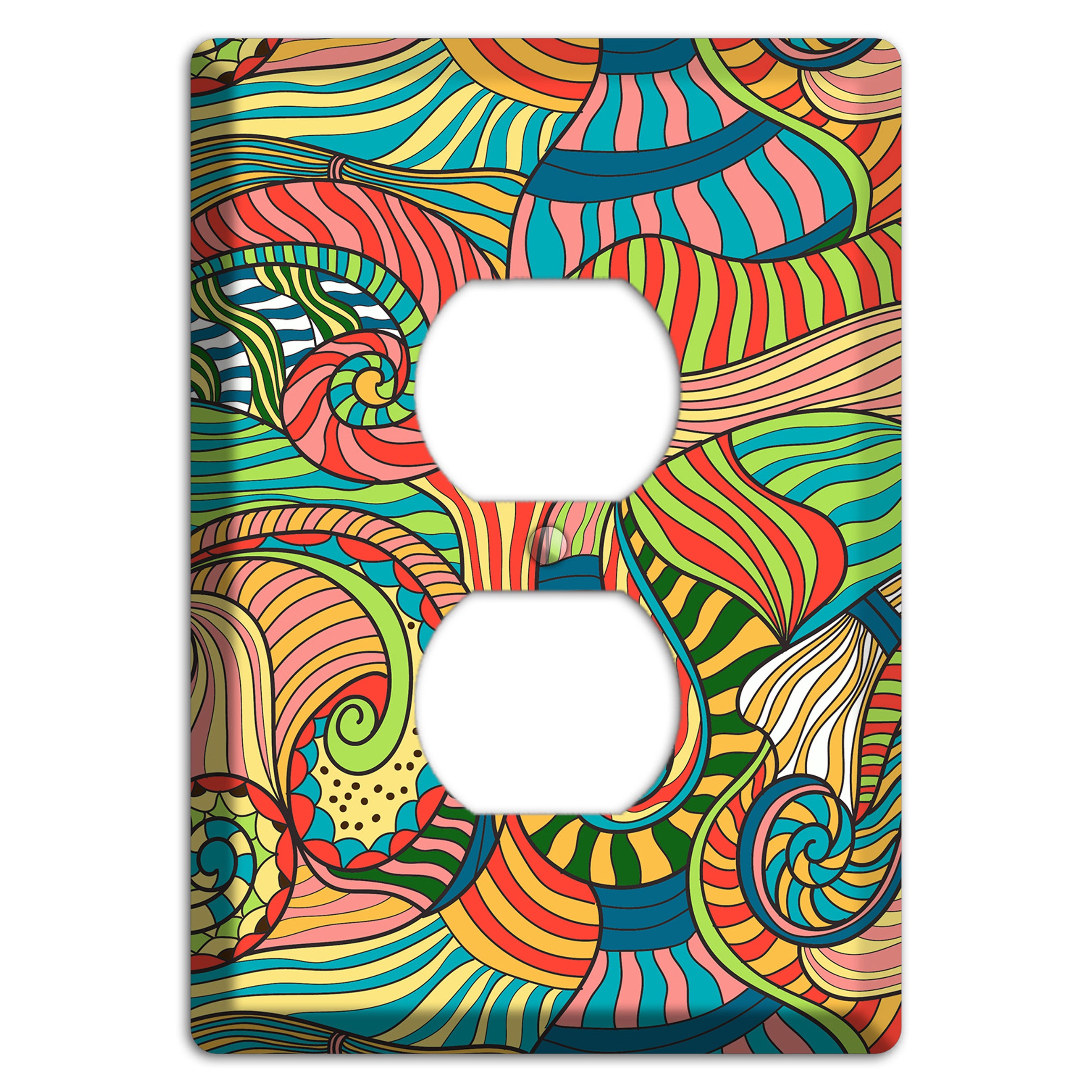 Retro Flourish 3 Duplex Outlet Wallplate