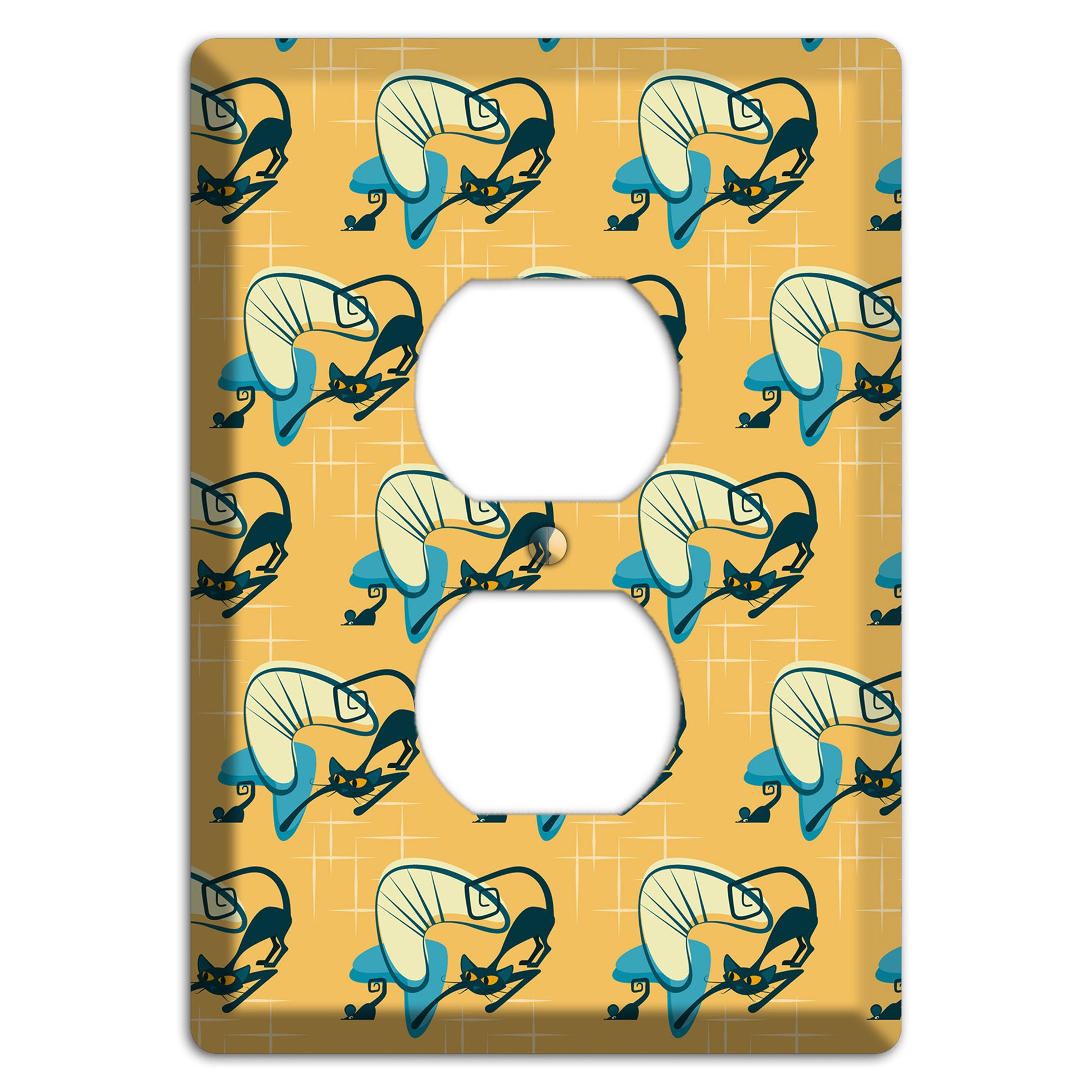 Yellow Kitties Duplex Outlet Wallplate