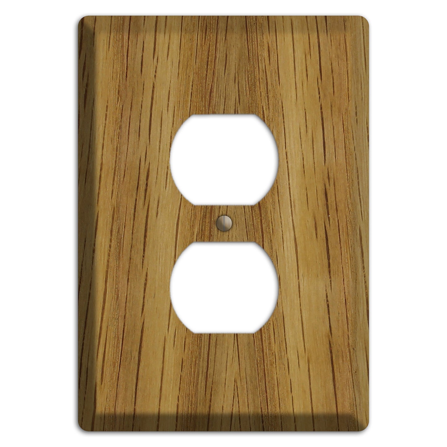 White Oak Wood Duplex Outlet Cover Plate