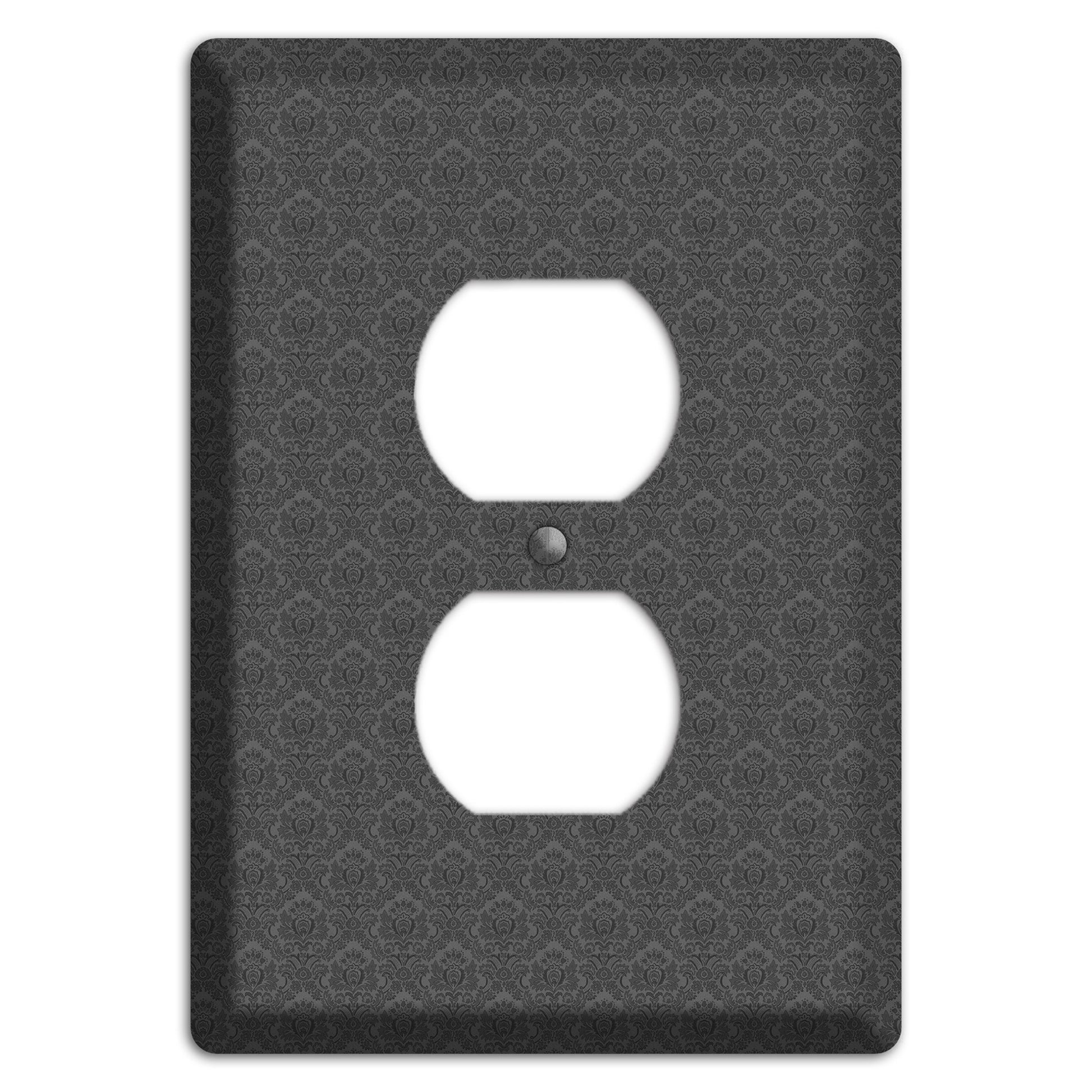 Dark Grey Cartouche Duplex Outlet Wallplate