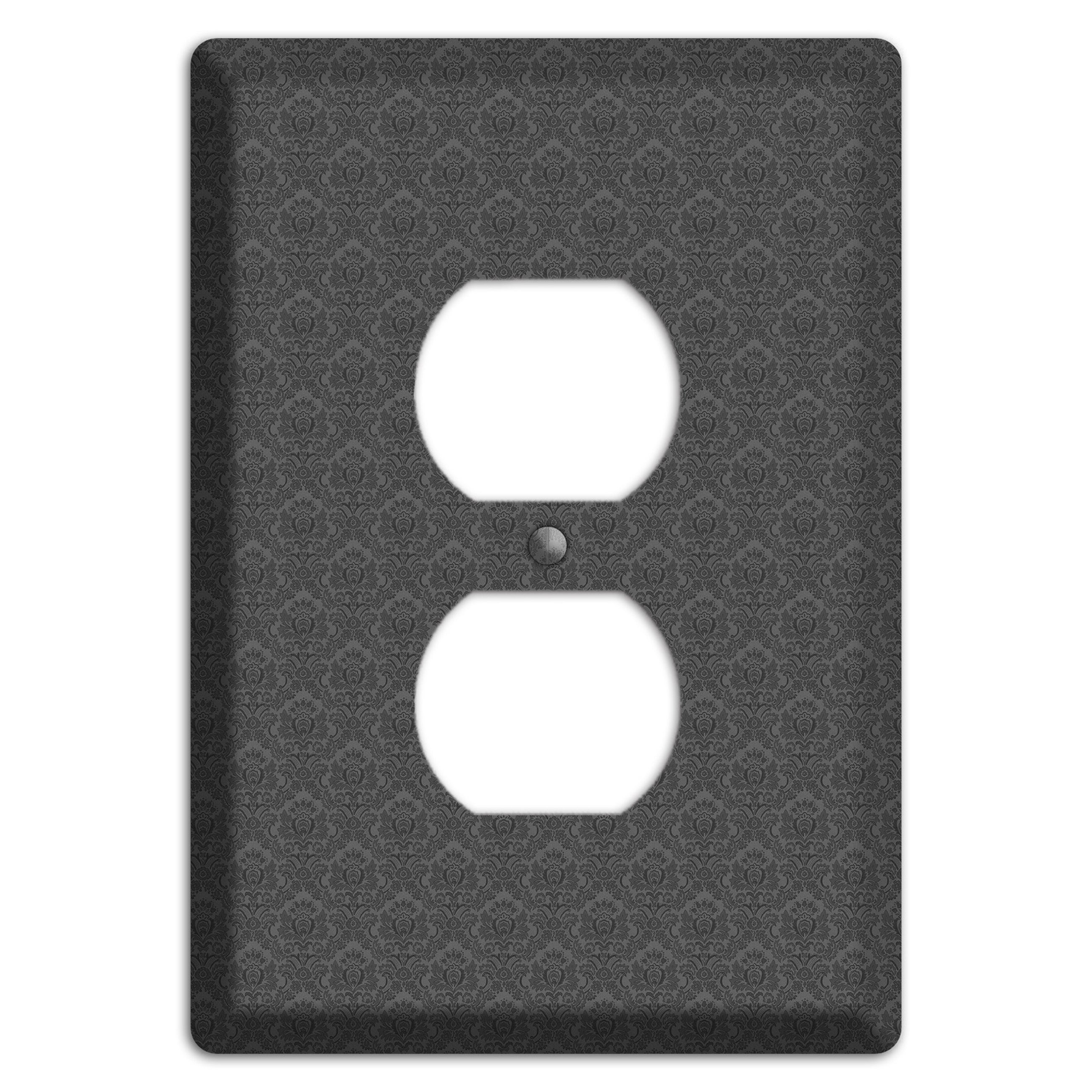 Dark Grey Cartouche Duplex Outlet Wallplate