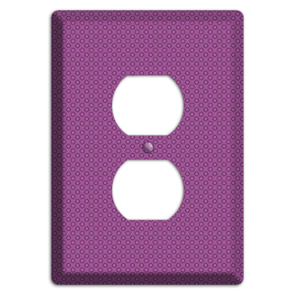 Multi Purple Foulard Duplex Outlet Wallplate