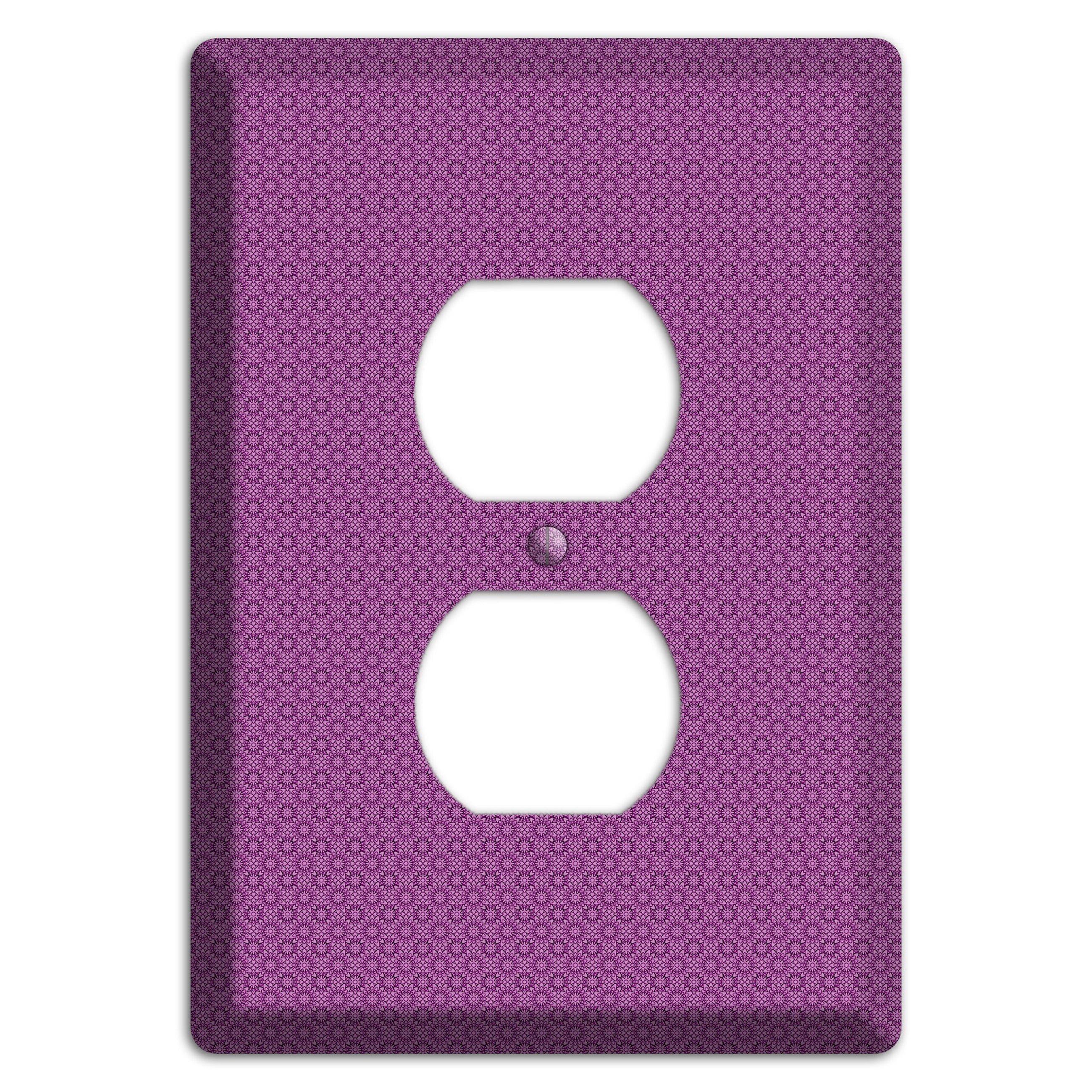 Multi Purple Foulard Duplex Outlet Wallplate