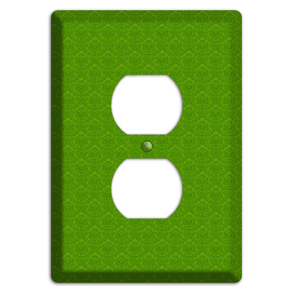 Green Cartouche Duplex Outlet Wallplate
