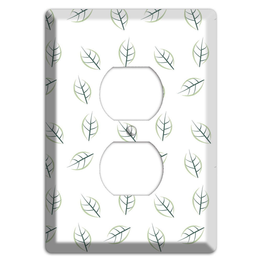 Leaves Style DD Duplex Outlet Wallplate