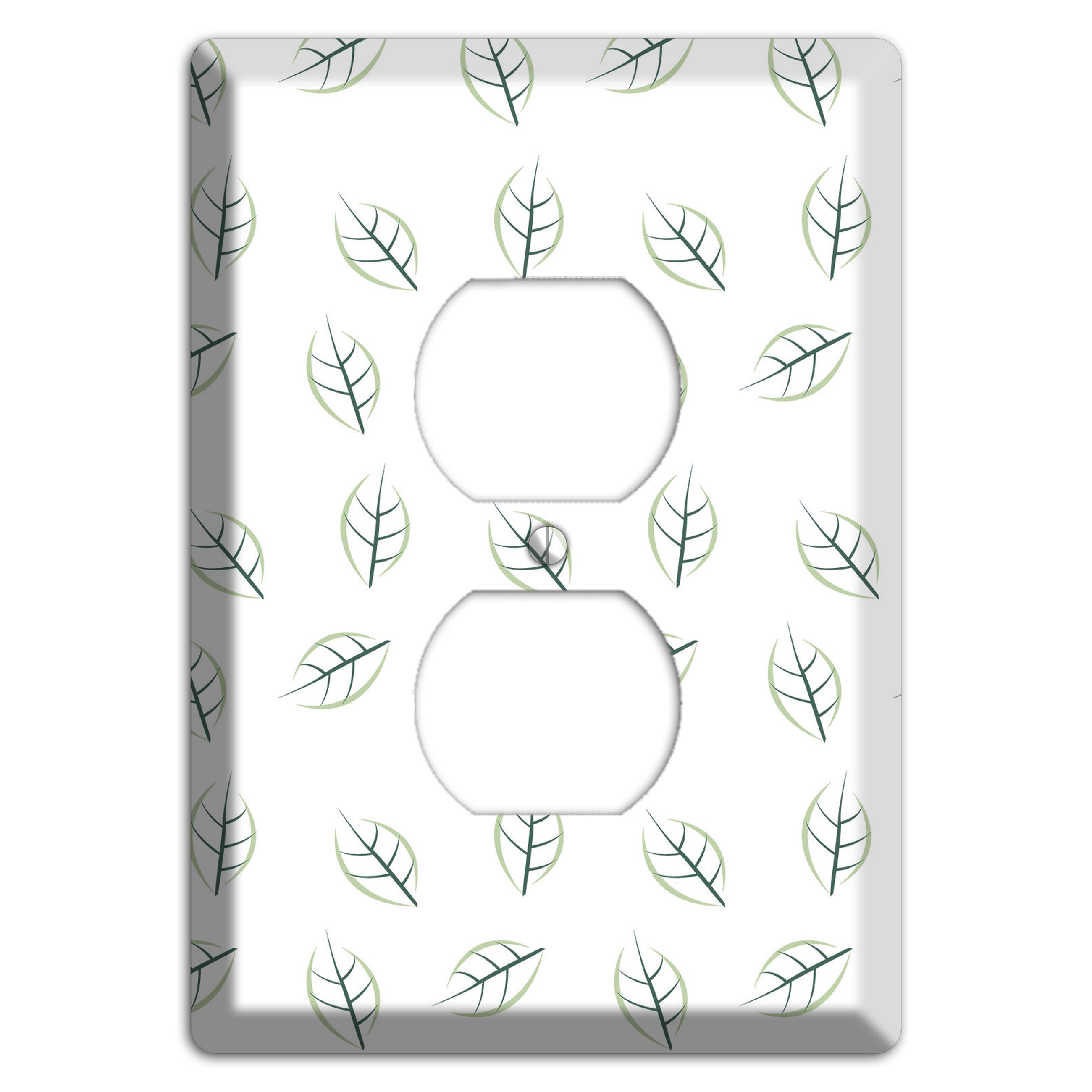 Leaves Style DD Duplex Outlet Wallplate