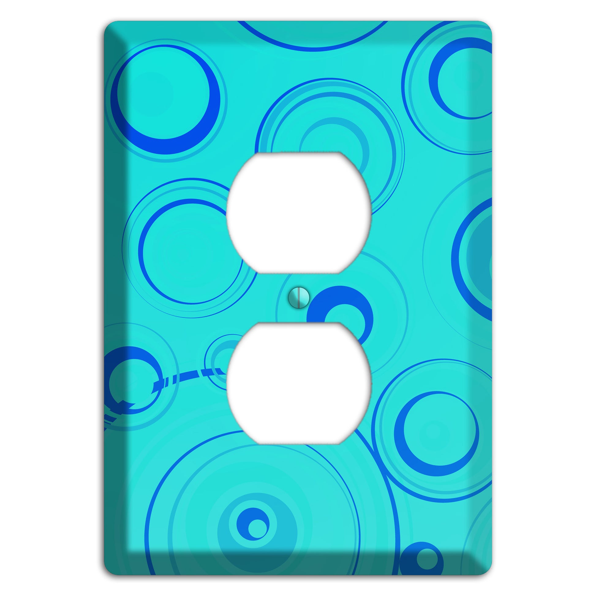 Turquoise Circles Duplex Outlet Wallplate