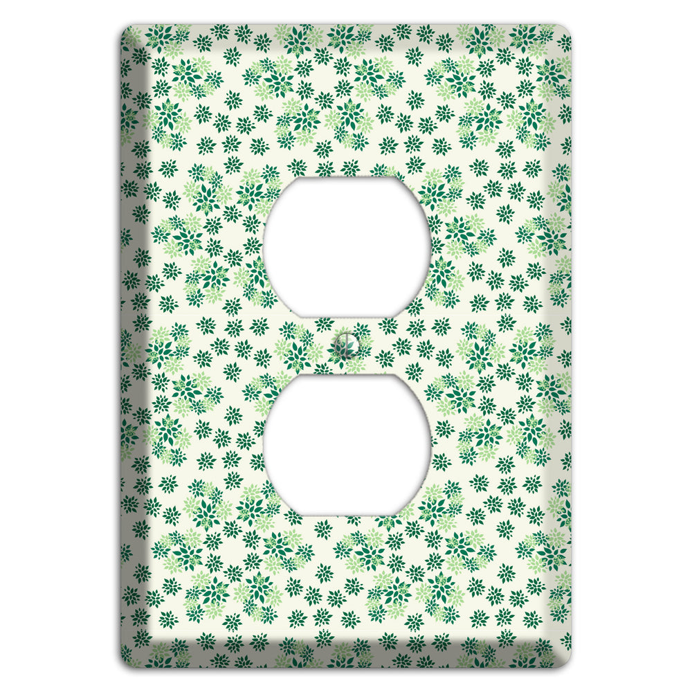 Multi Green Calico Duplex Outlet Wallplate