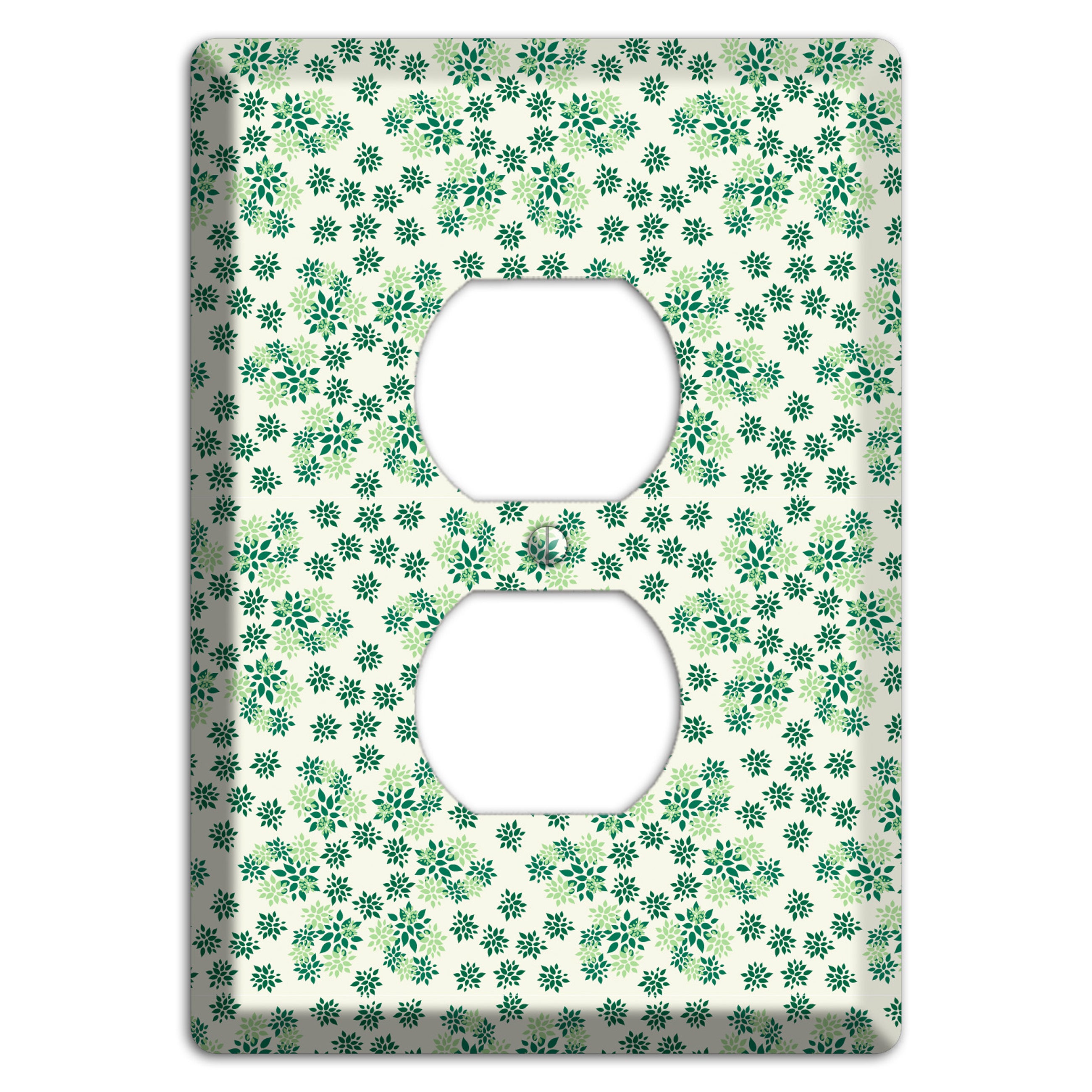 Multi Green Calico Duplex Outlet Wallplate