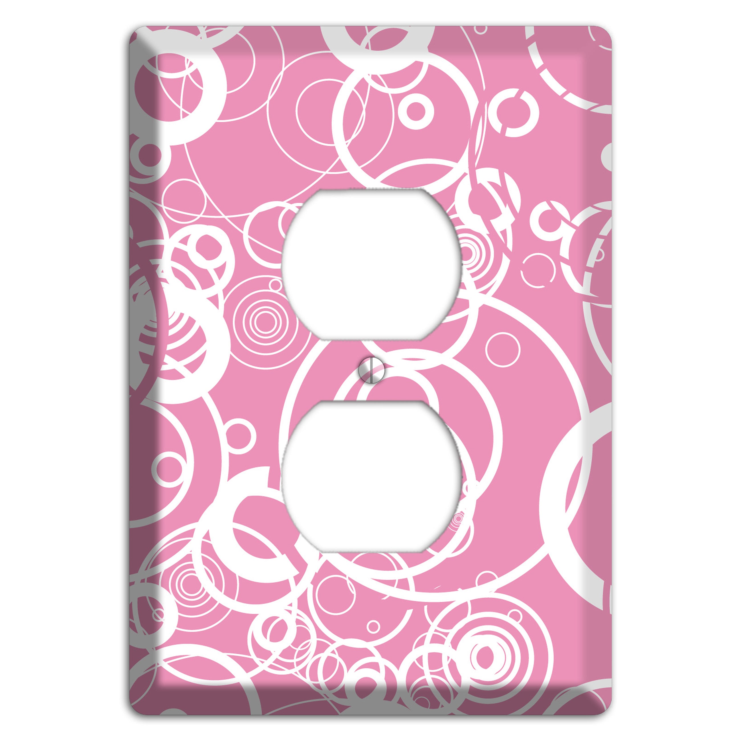 Light Pink Circles Duplex Outlet Wallplate
