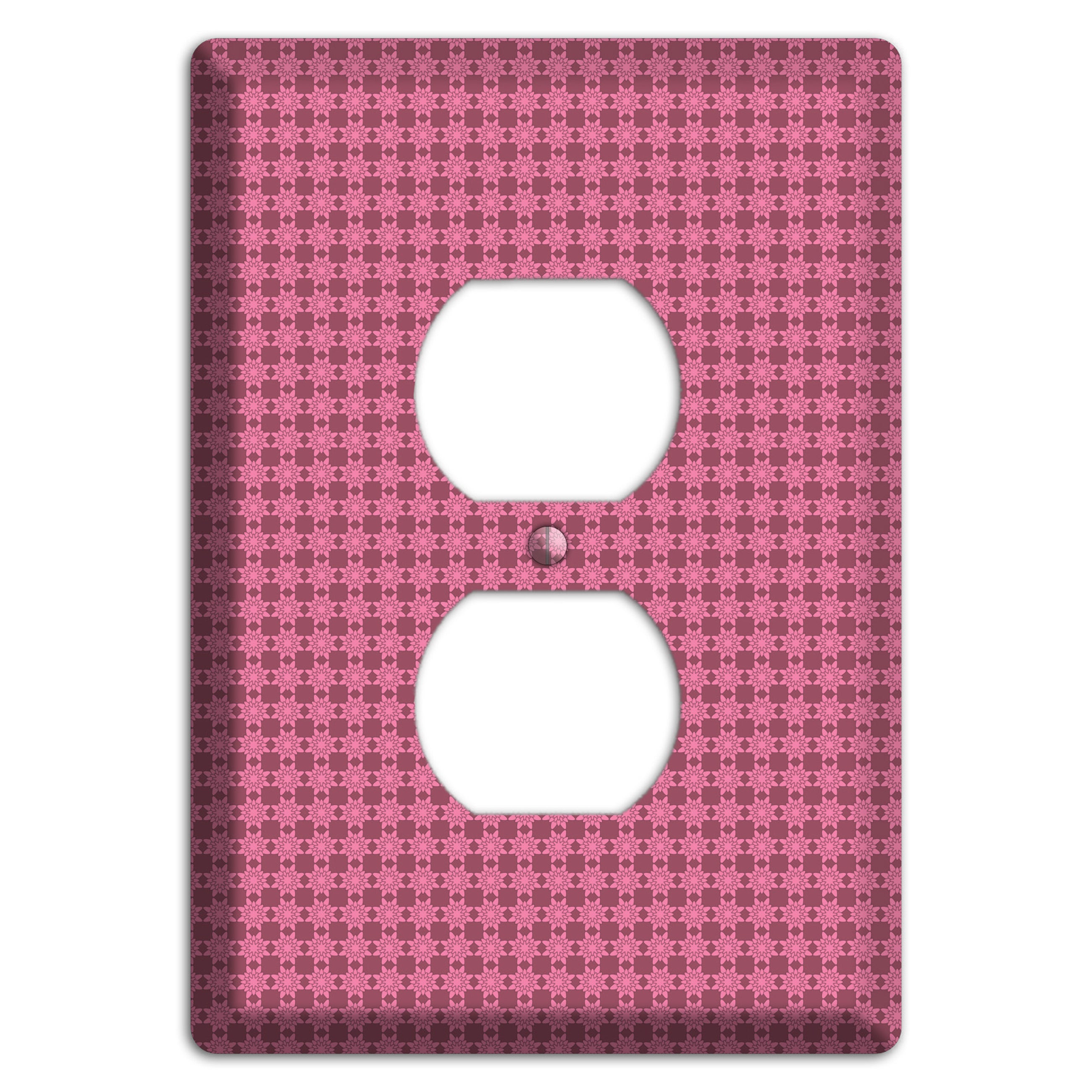 Multi Pink Tiled Duplex Outlet Wallplate