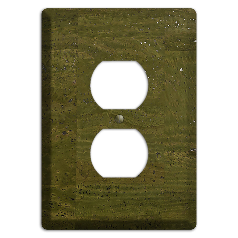 Olive Cork Duplex Outlet Wallplate