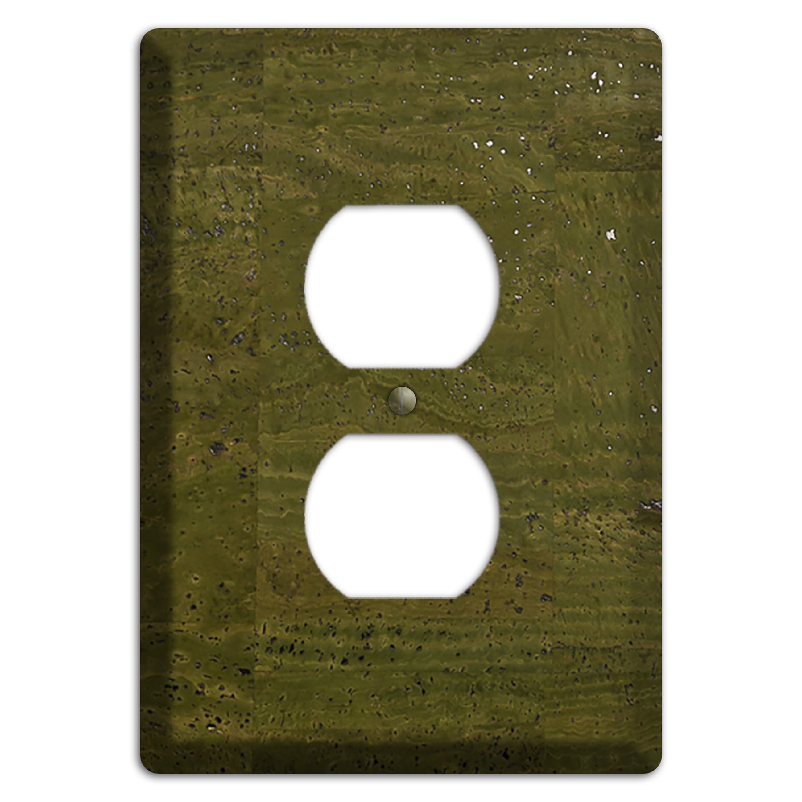 Olive Cork Duplex Outlet Wallplate