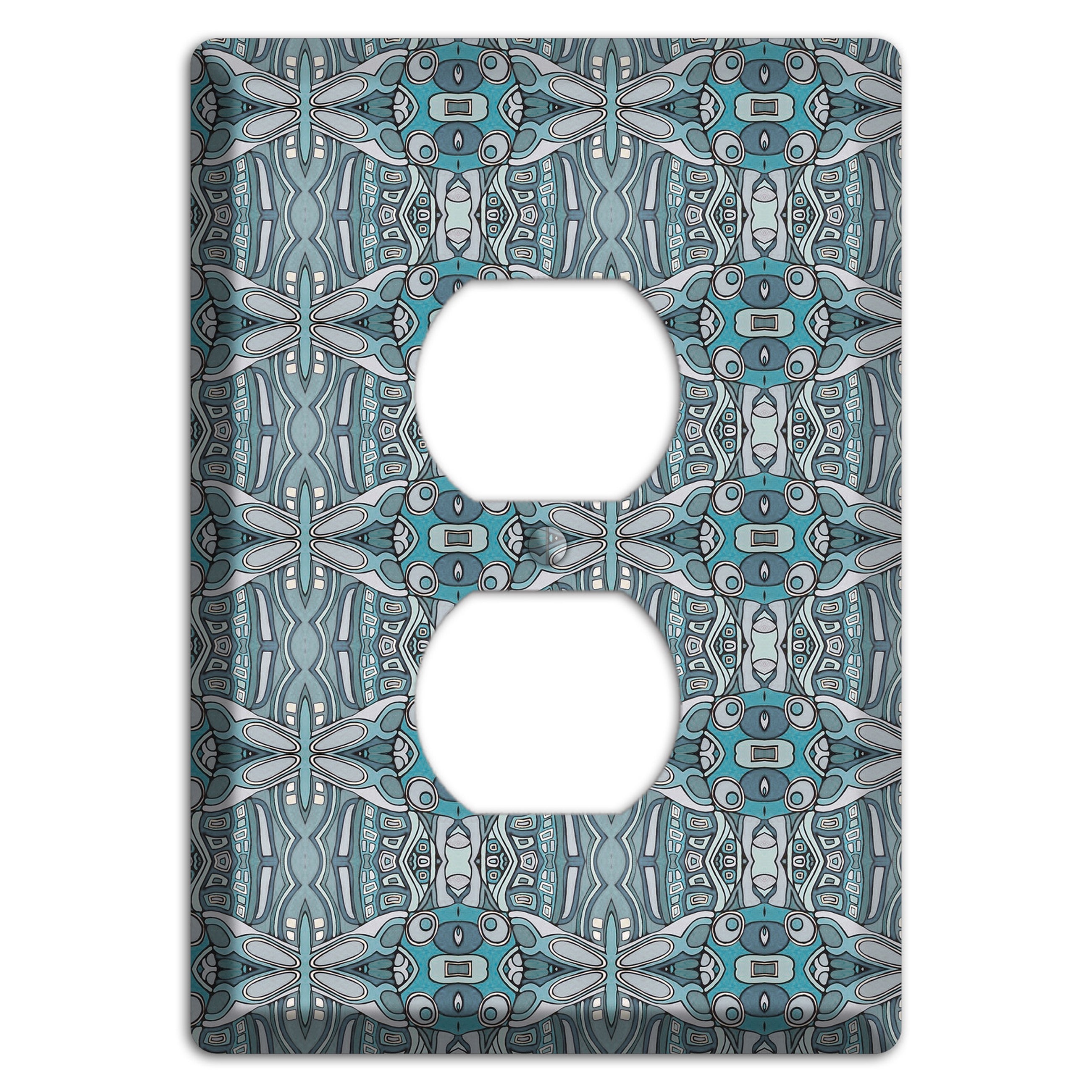 Blue Tapestry Duplex Outlet Wallplate
