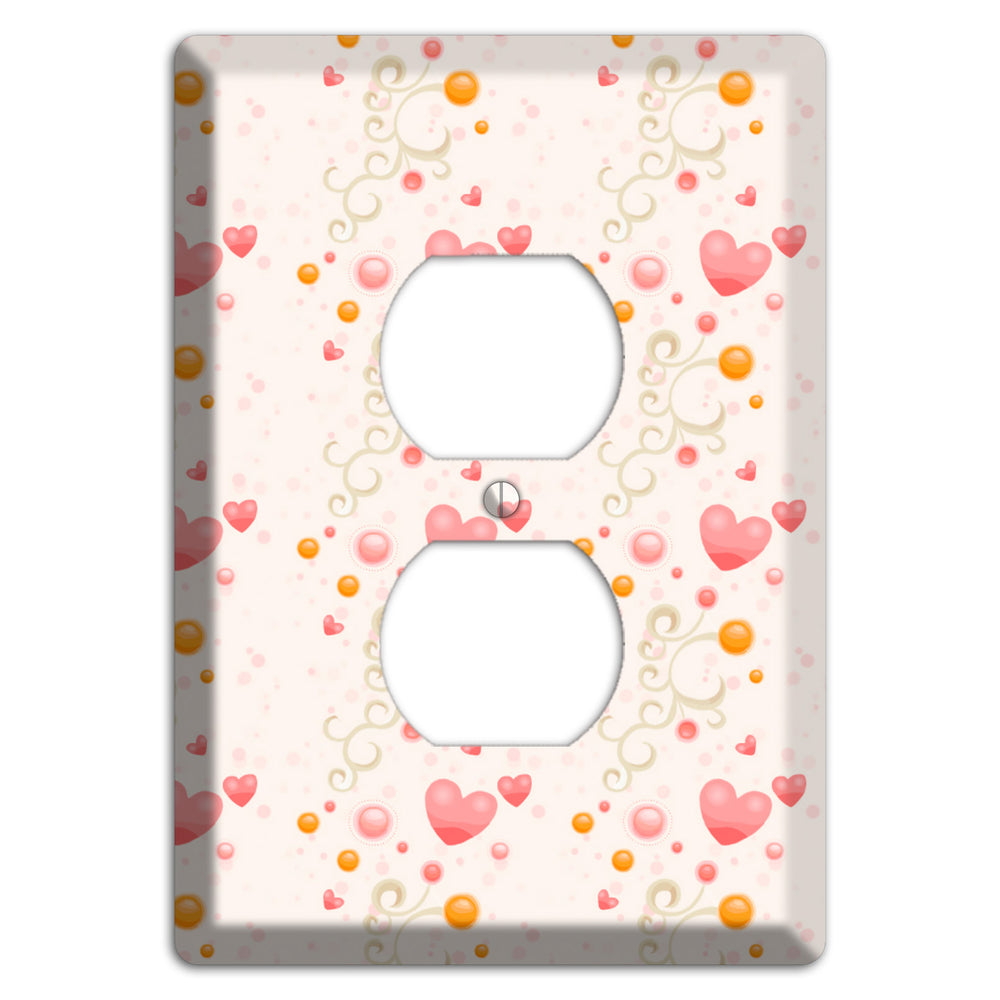Bubbly Hearts Duplex Outlet Wallplate