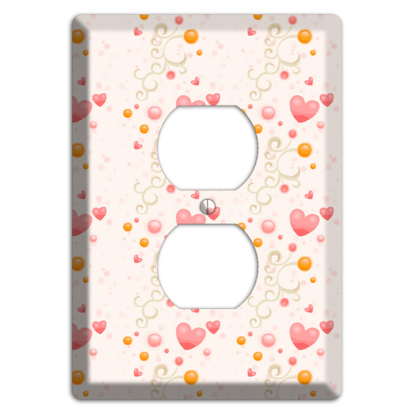 Bubbly Hearts Duplex Outlet Wallplate
