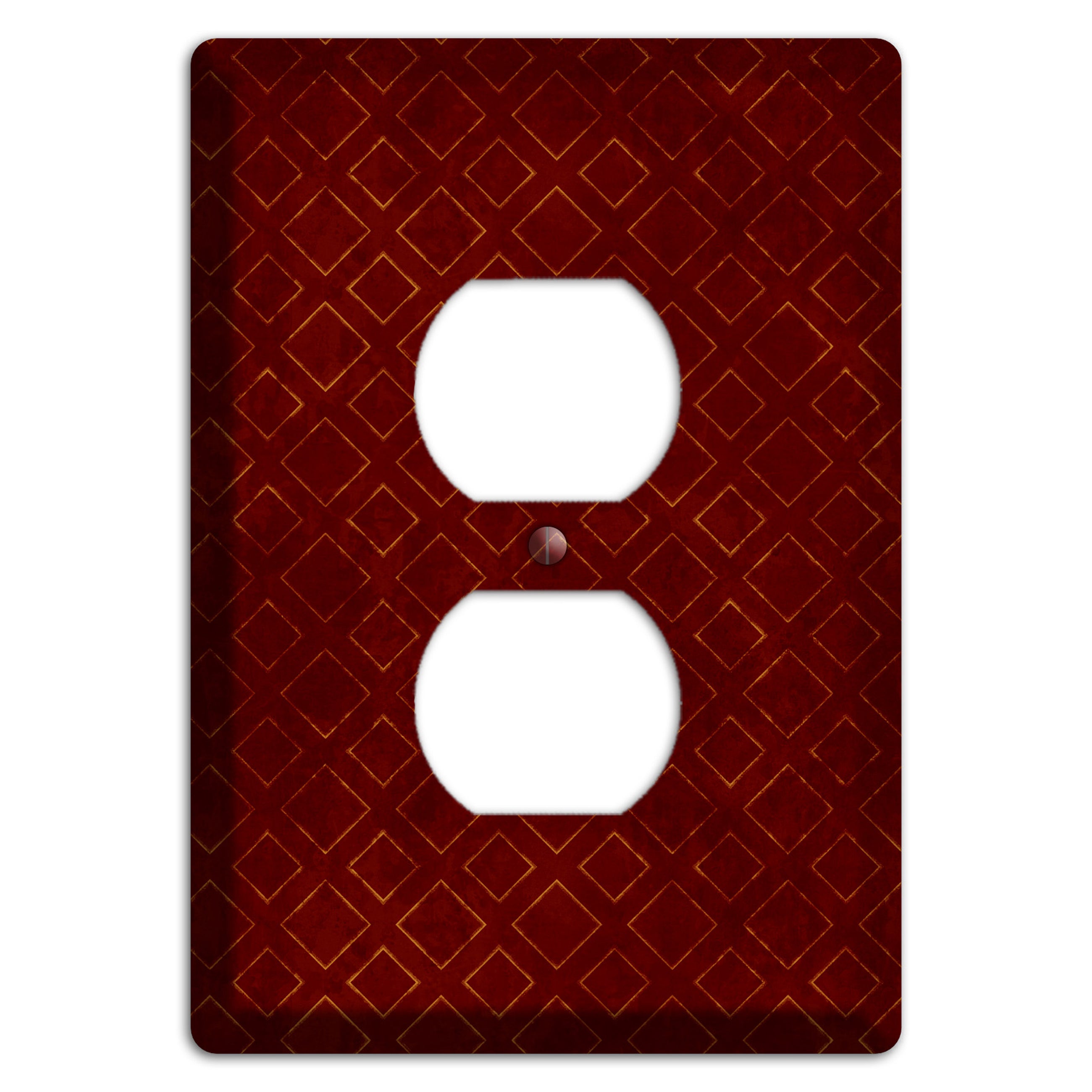 Maroon Diamonds Duplex Outlet Wallplate