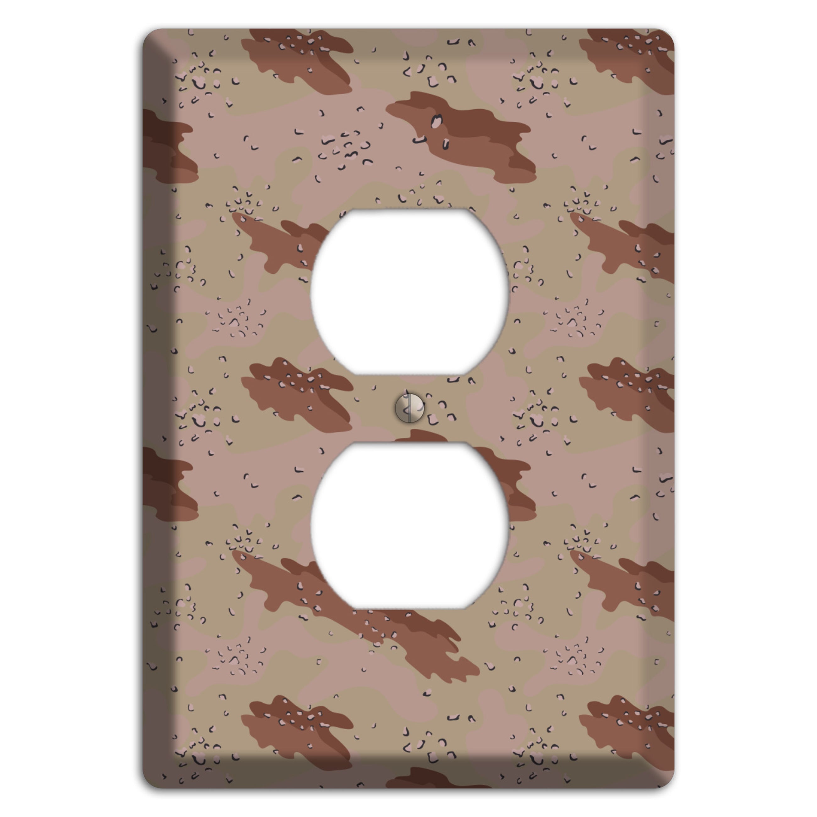 Chocolate Chip Camo Duplex Outlet Wallplate