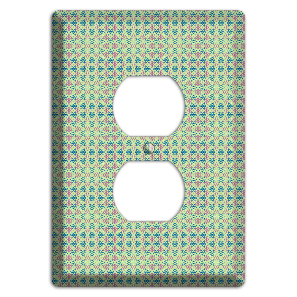 Multi Green Foulard Duplex Outlet Wallplate