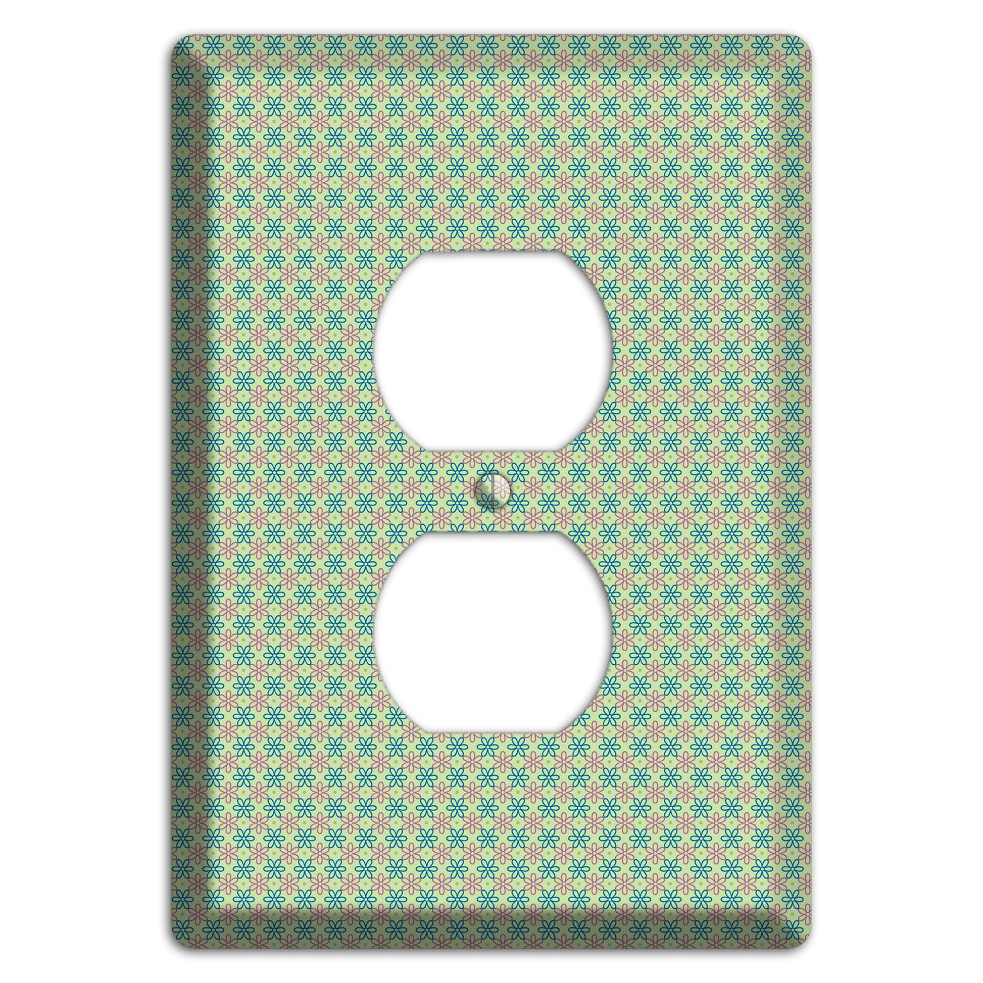 Multi Green Foulard Duplex Outlet Wallplate