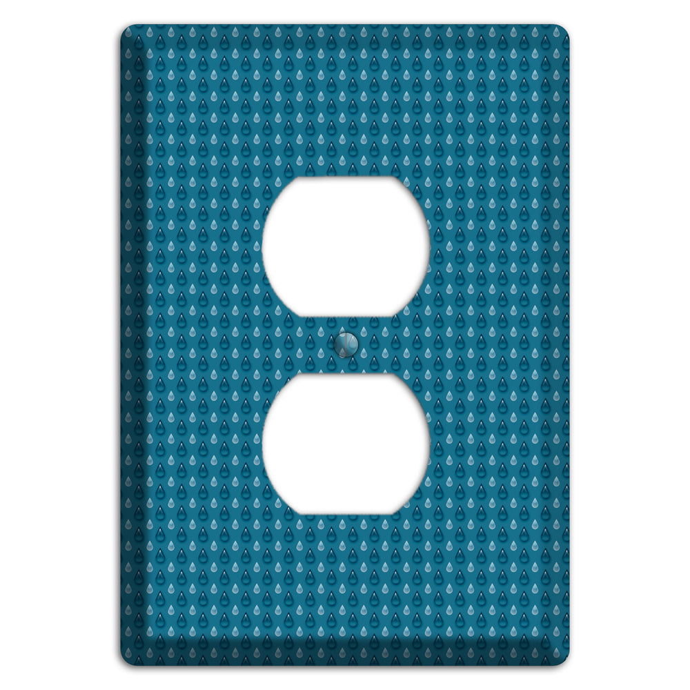 Blue Drops Duplex Outlet Wallplate