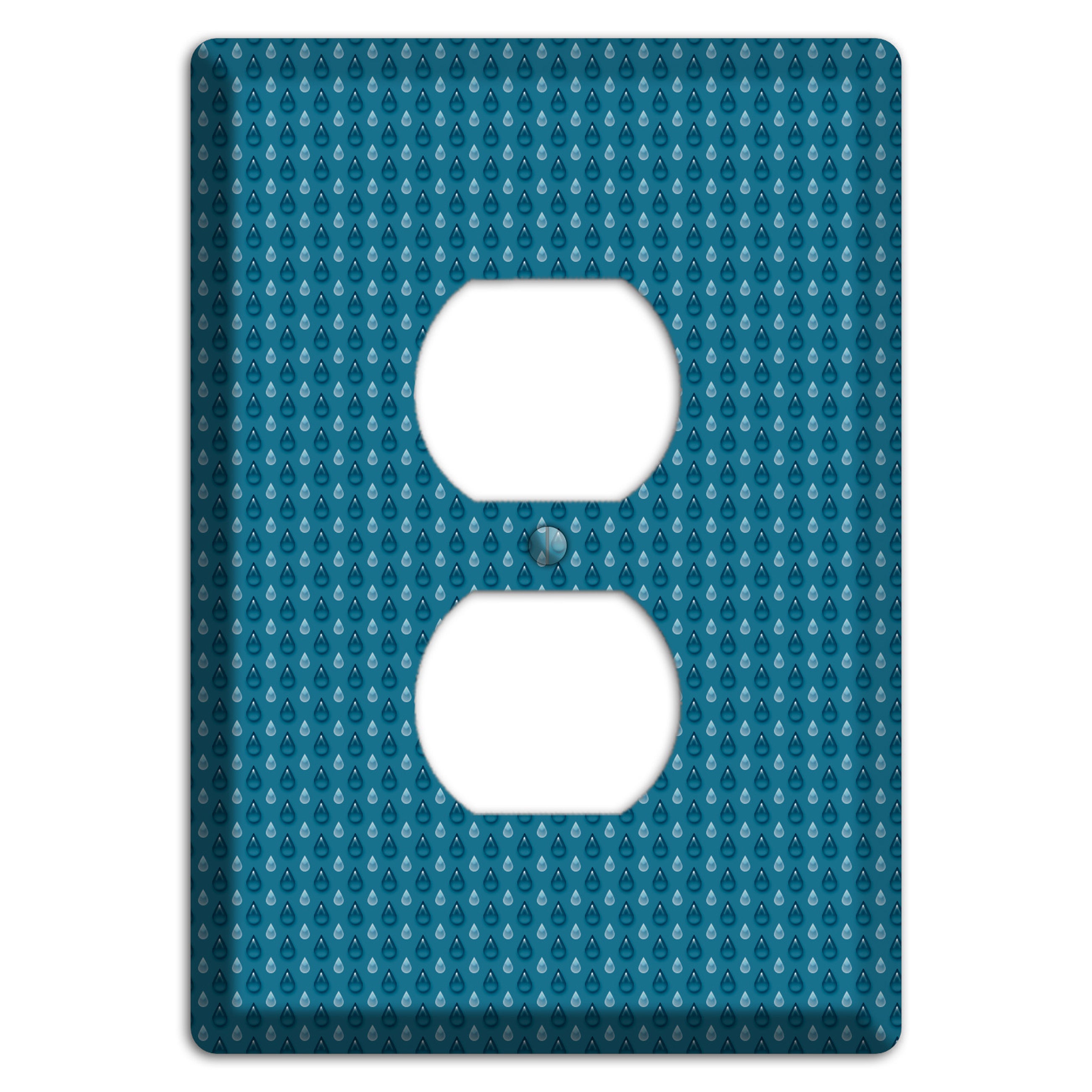 Blue Drops Duplex Outlet Wallplate