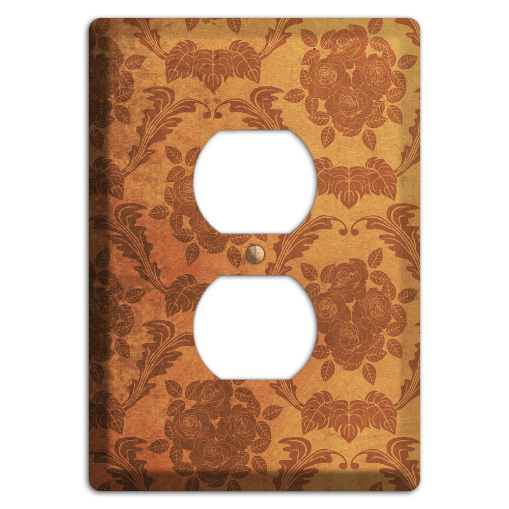 Cape Pallisar Vintage Rose Damask Duplex Outlet Wallplate