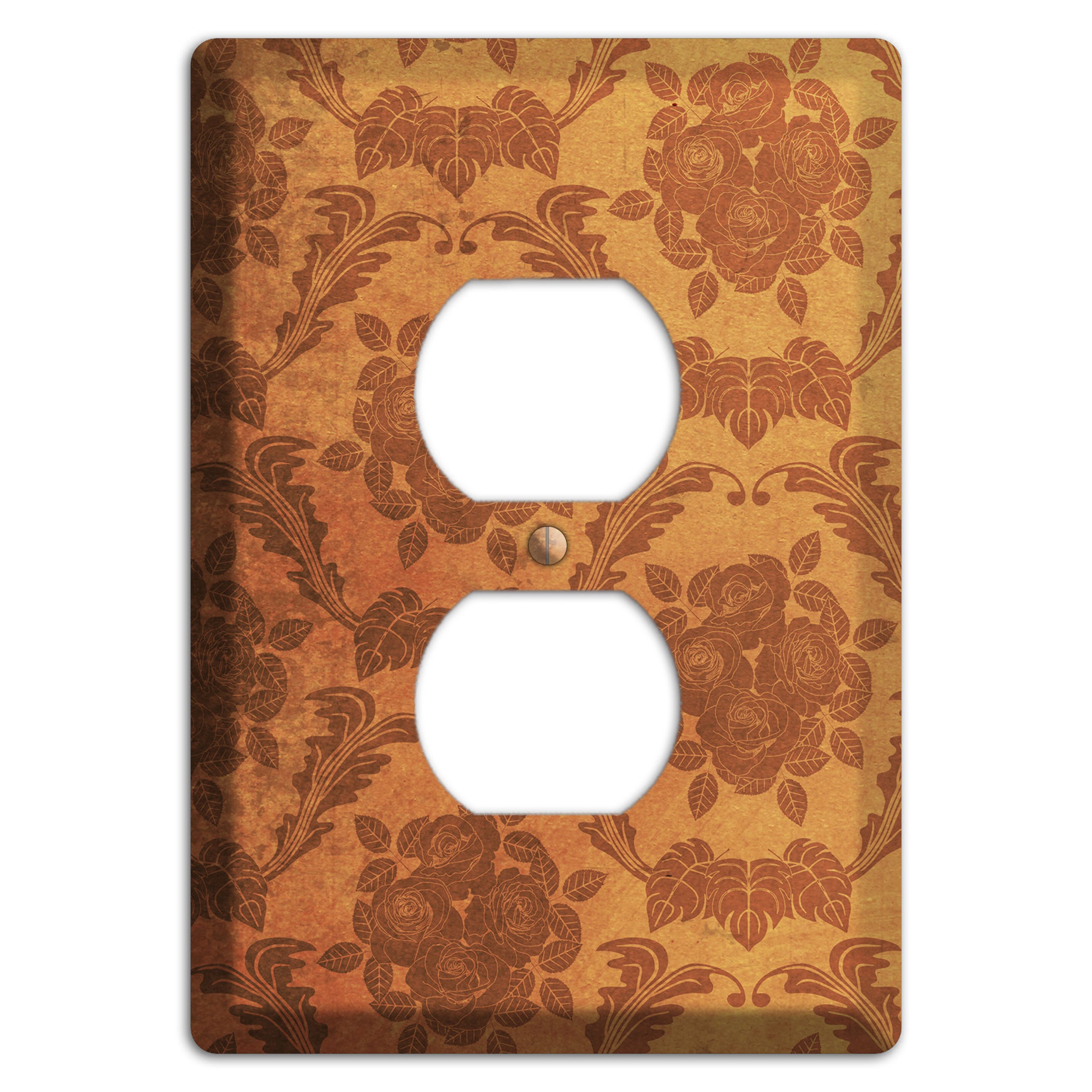 Cape Pallisar Vintage Rose Damask Duplex Outlet Wallplate